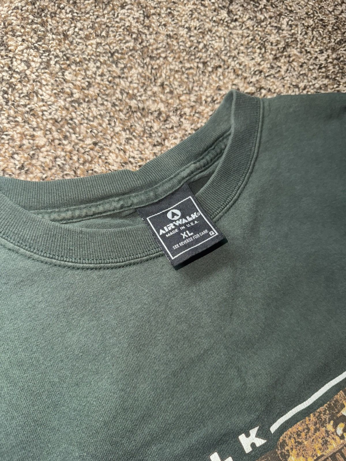 Airwalk Vintage Airwalk Skate Graphic Tee Forest Green XL Size US XL / EU 56 / 4 - 3 Thumbnail