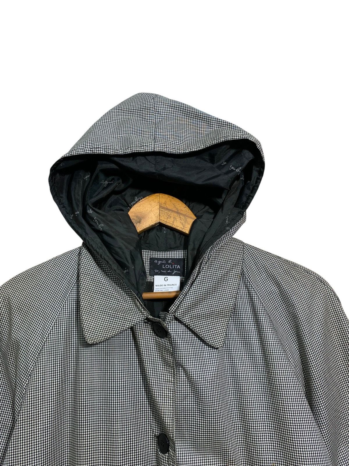 agnes b. 🔥AGNES B X LOLITA HOODIE TRENCH COATS GINGHAM Size M / US 6-8 / IT 42-44 - 5 Thumbnail