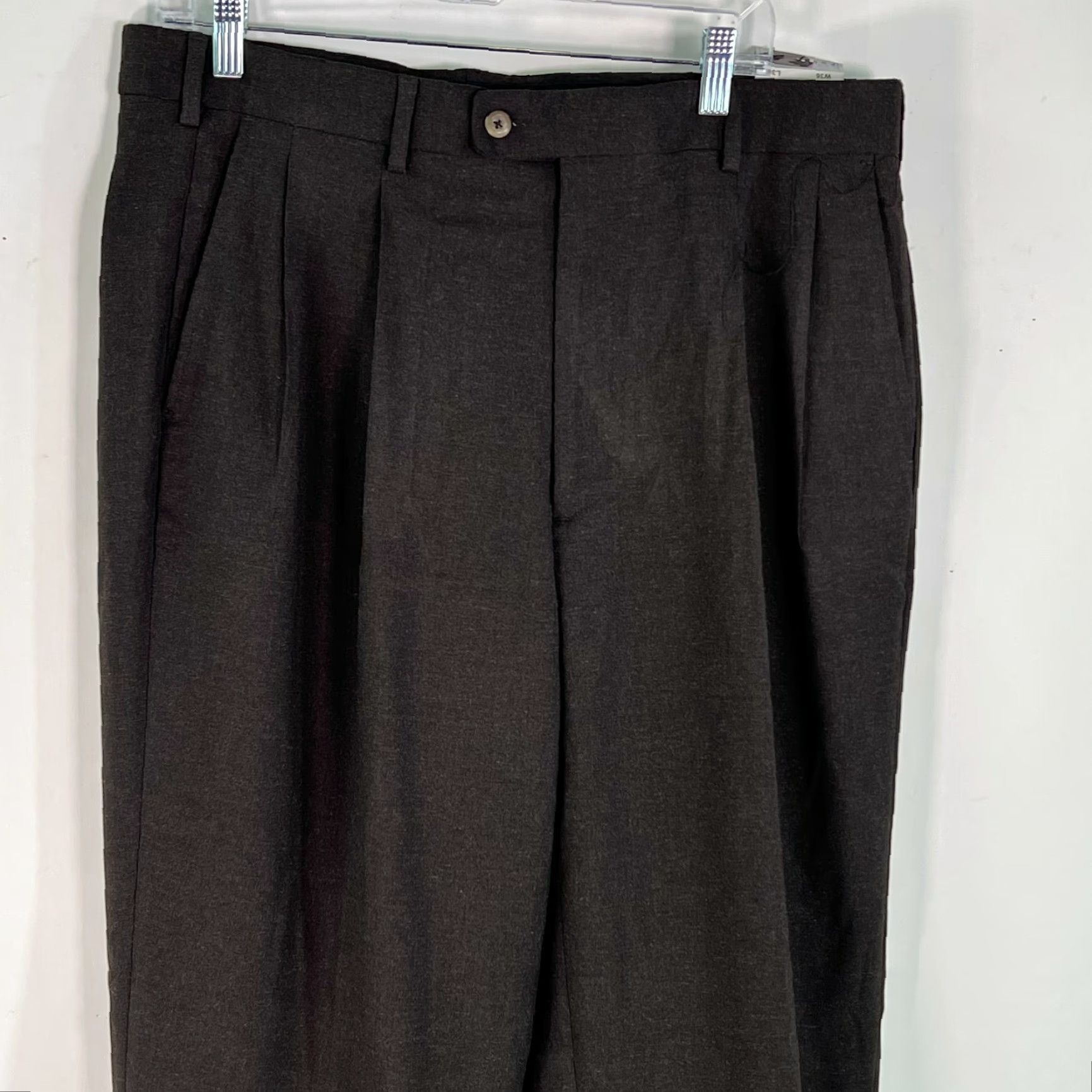 Perry Ellis Perry Ellis Portfolio Mens Neo Luxe Cuffed Hem Brown Dress Pants Size 36 L30 Mens Dress Pants Brown 36 Regular Inseam 30 Size US 36 / EU 52 - 3 Thumbnail