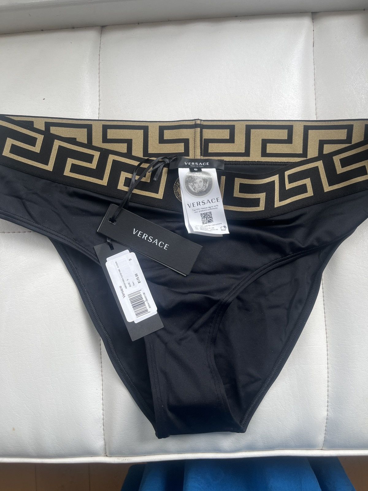 Versace NWT VERSACE black/gold GORGEOUS bikini SET size 5/L Size ONE SIZE - 10 Thumbnail