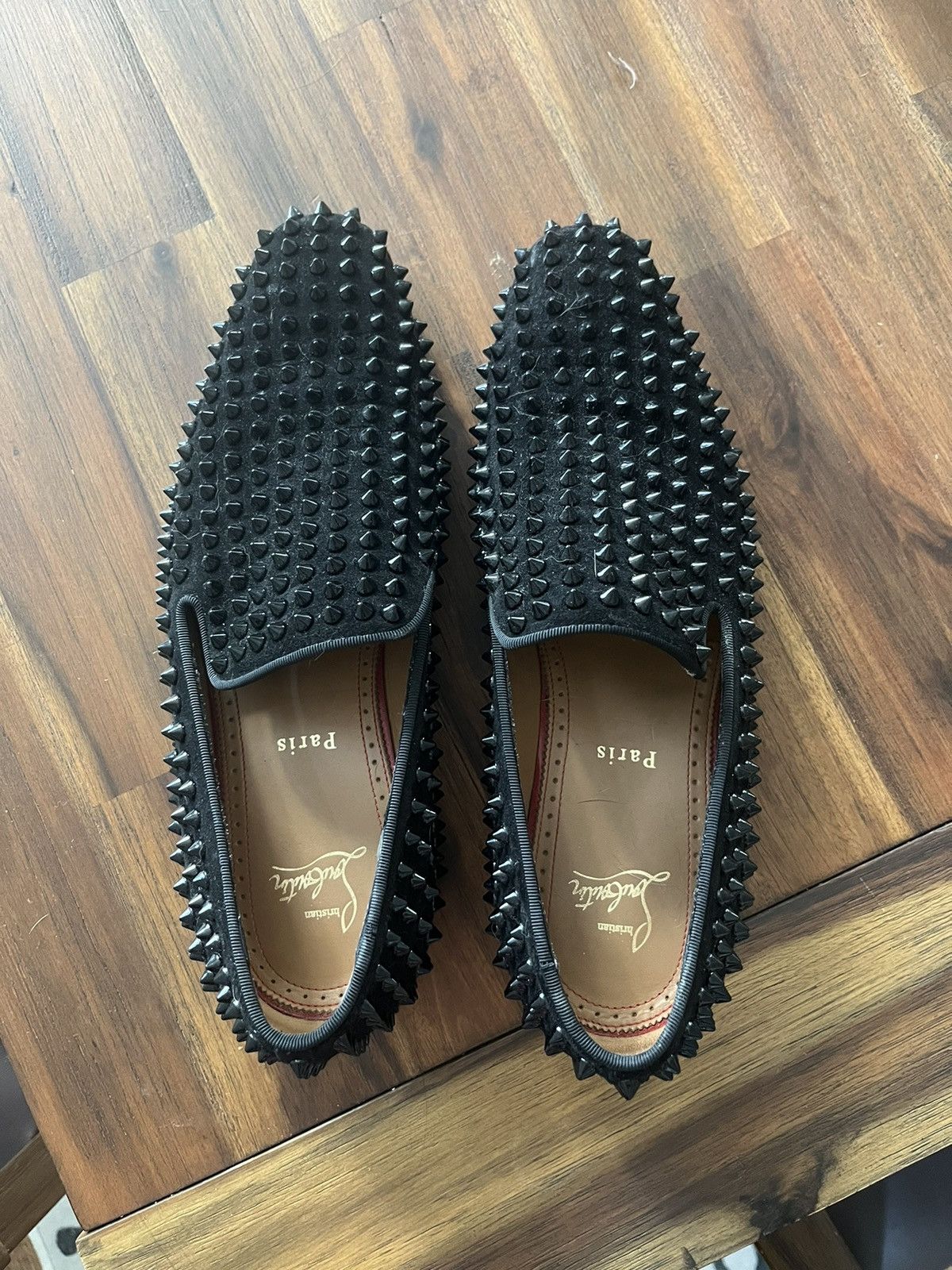 Christian Louboutin Dandelion Spikes Loafers Black