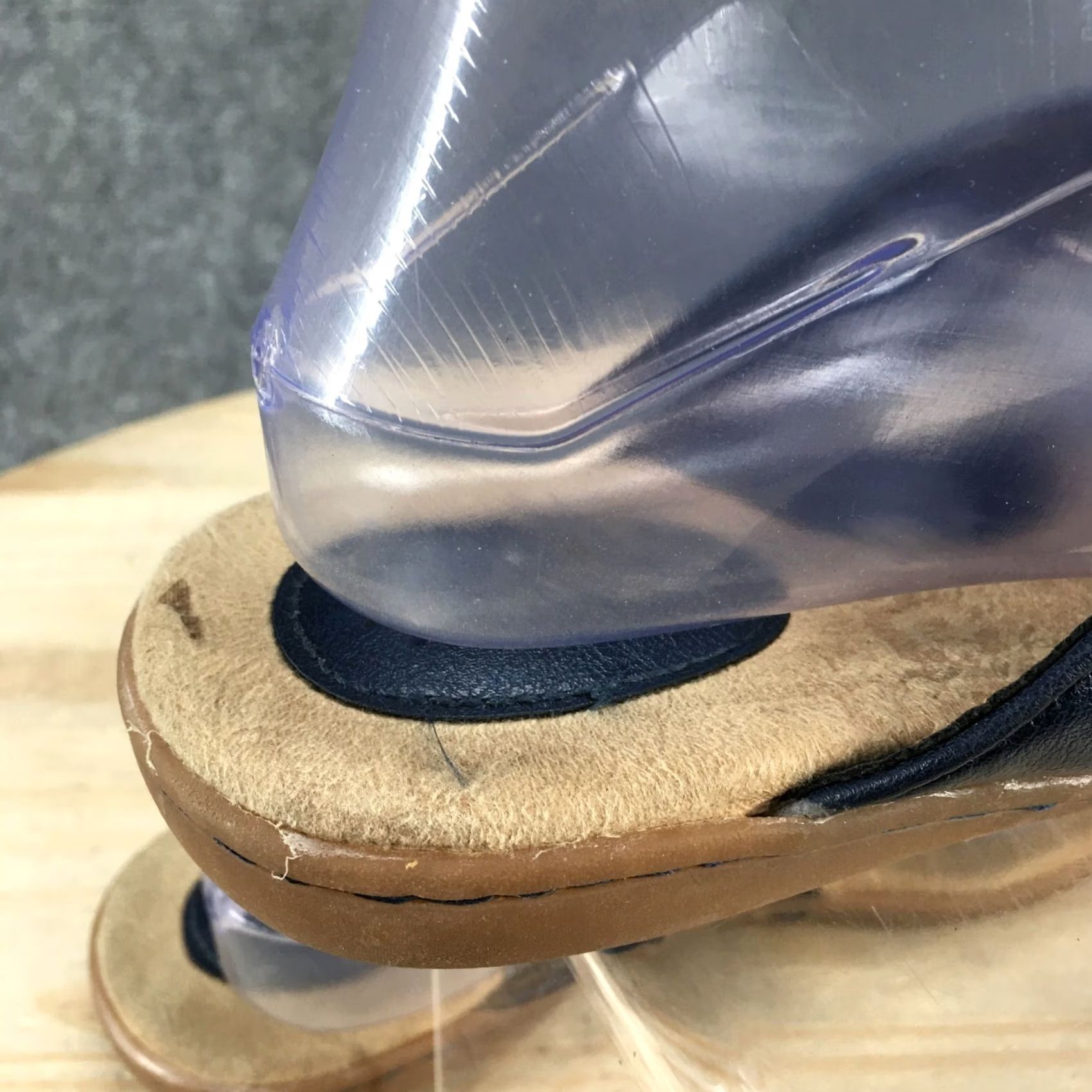 Born Born Concept Sandals Womens 8M Zita Slip On Thong Flats Blue Faux Leather Size US 8 / IT 38 - 6 Thumbnail
