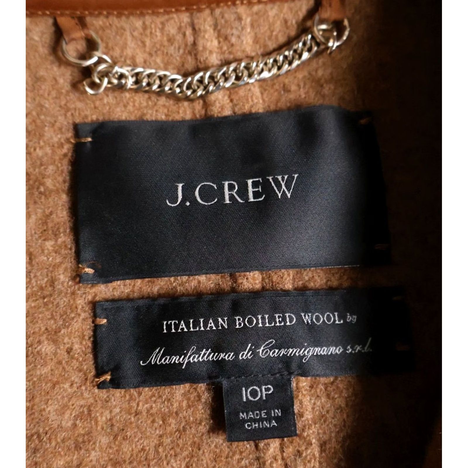 J.Crew J.CREW Daphne Coat Women's 10P Brown Boiled Wool Double Breasted Overcoat Size L / US 10 / IT 46 - 3 Thumbnail