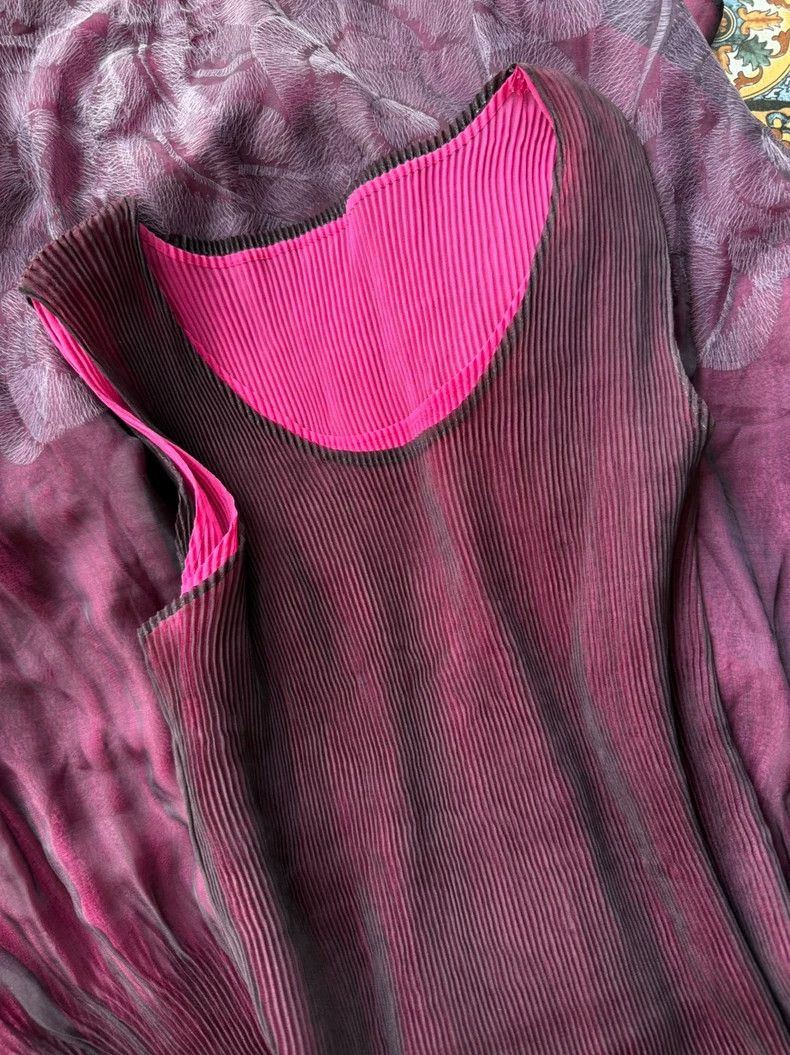 Issey Miyake Issey Miyake size:3 A pinkish-purple main line chiffon emb Size S / US 4 / IT 40 - 7 Thumbnail