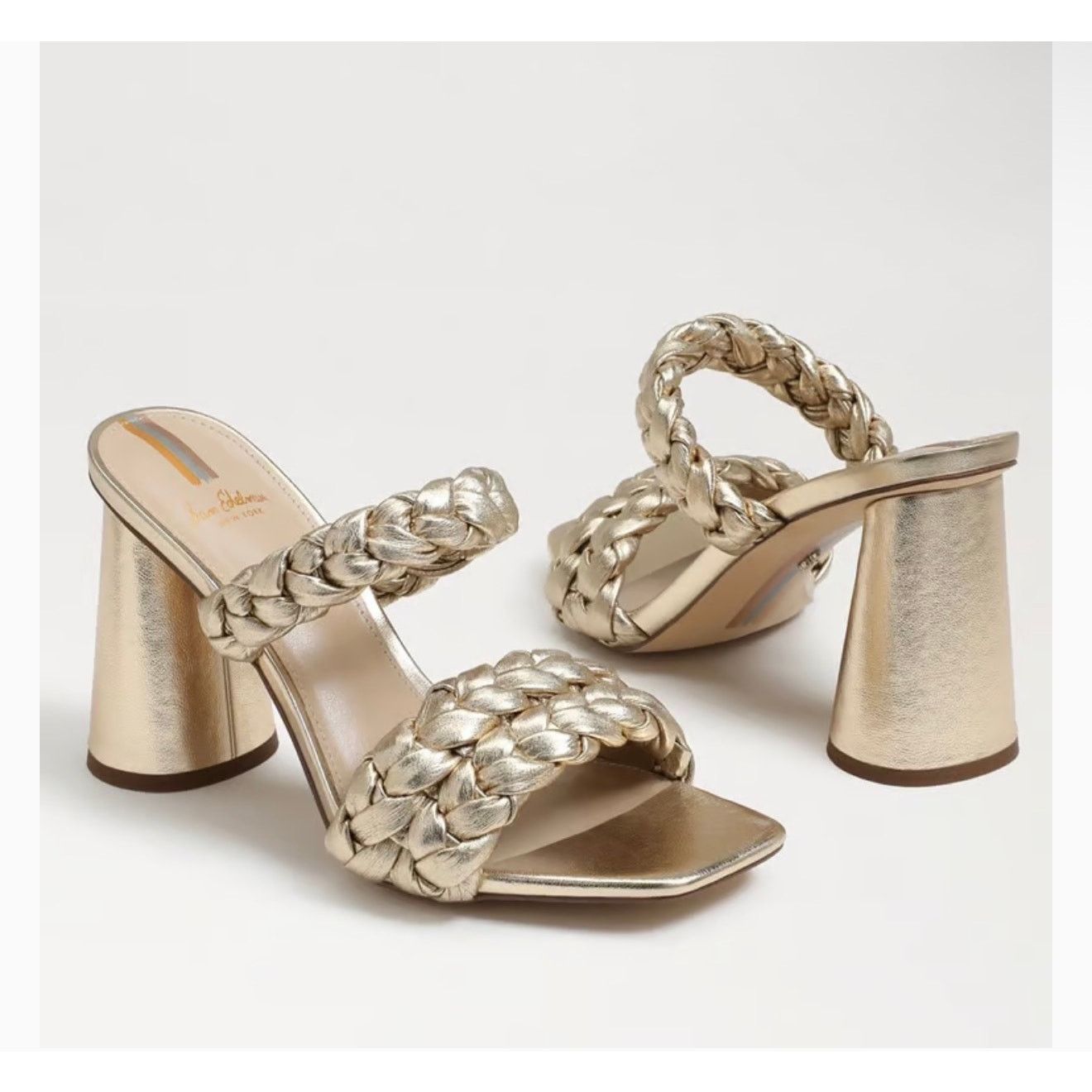 Sam Edelman Sam Edelman Kendra gold leaf Leather Sandals heels gold Size US 6.5 / IT 36.5 - 1 Thumbnail