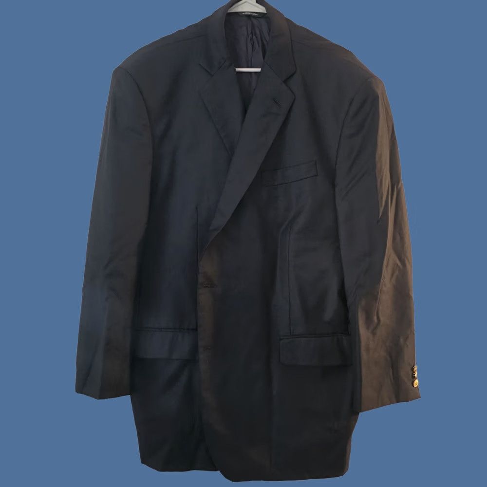 Brooks Brothers VINTAGE Brooks Brothers Blazer Madison Saxxon Country Club Wool Sport Coat Black 50R Men Size 50R - 1 Thumbnail