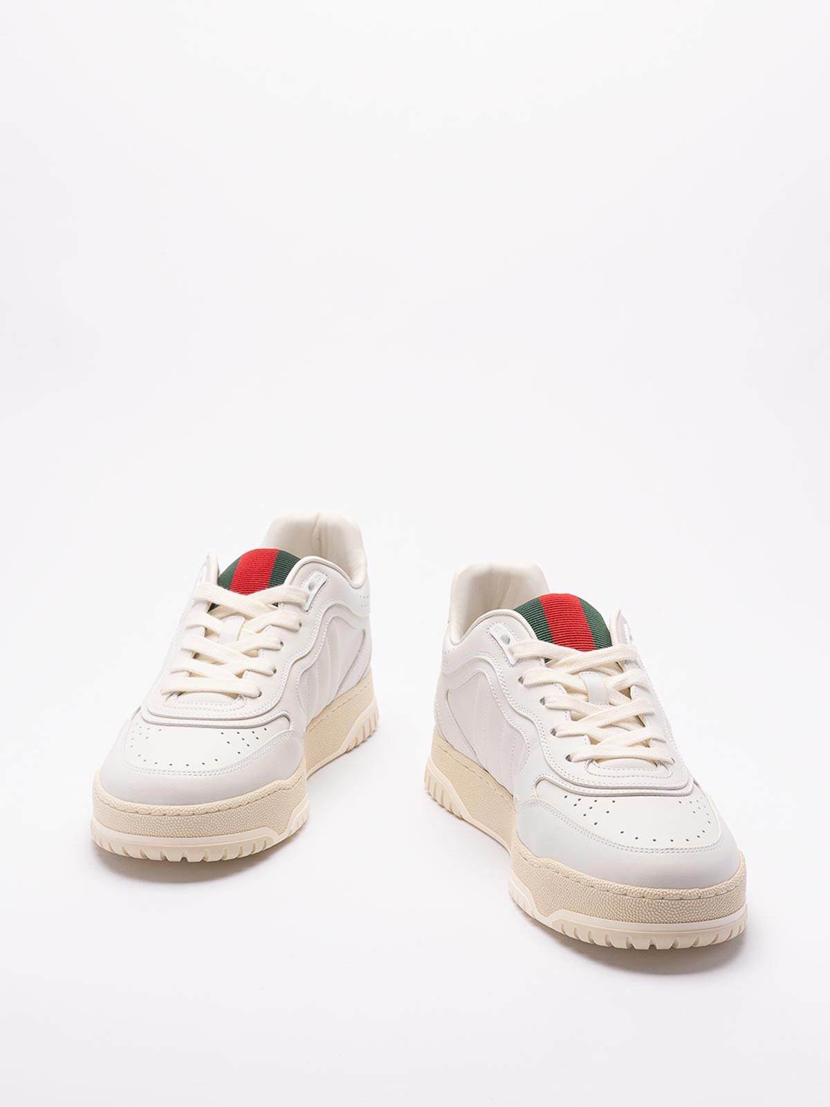 Gucci Gucci Re-Web Leather Sneakers Size US 6 / EU 39 - 2 Thumbnail