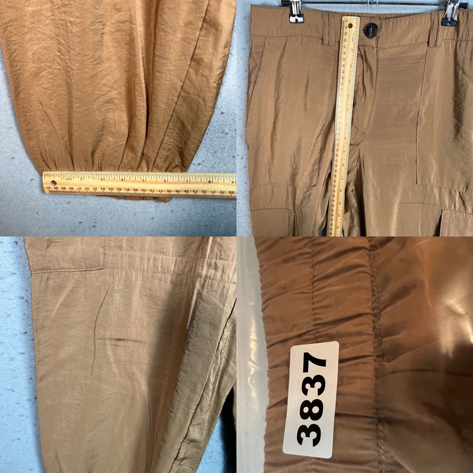 Vintage Maison D'Amélie Adult Womens Medium Brown Cargo Pants With Elastic Cuffs Size 32" / US 10 / IT 46 - 8 Thumbnail