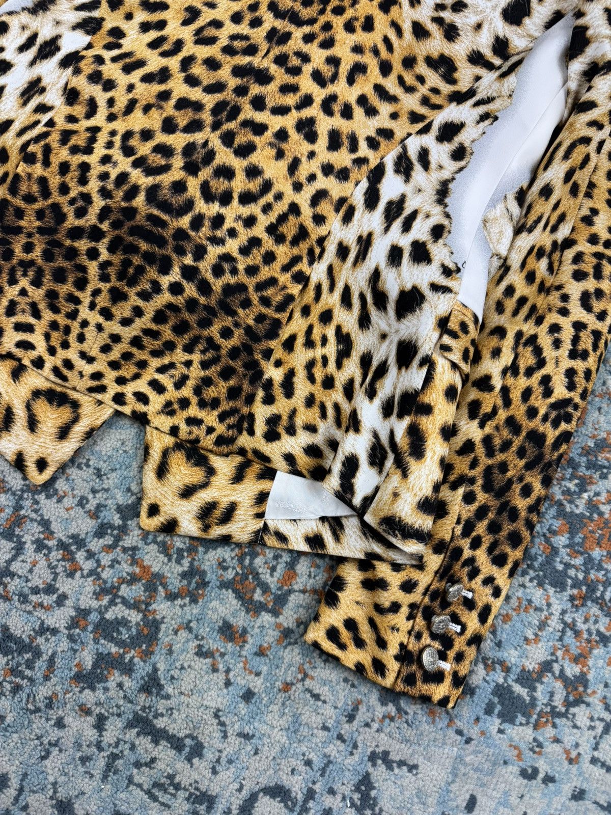 Just Cavalli Just Cavalli animal leopard print white blazer glamour y2k Size L / US 10 / IT 46 - 8 Thumbnail
