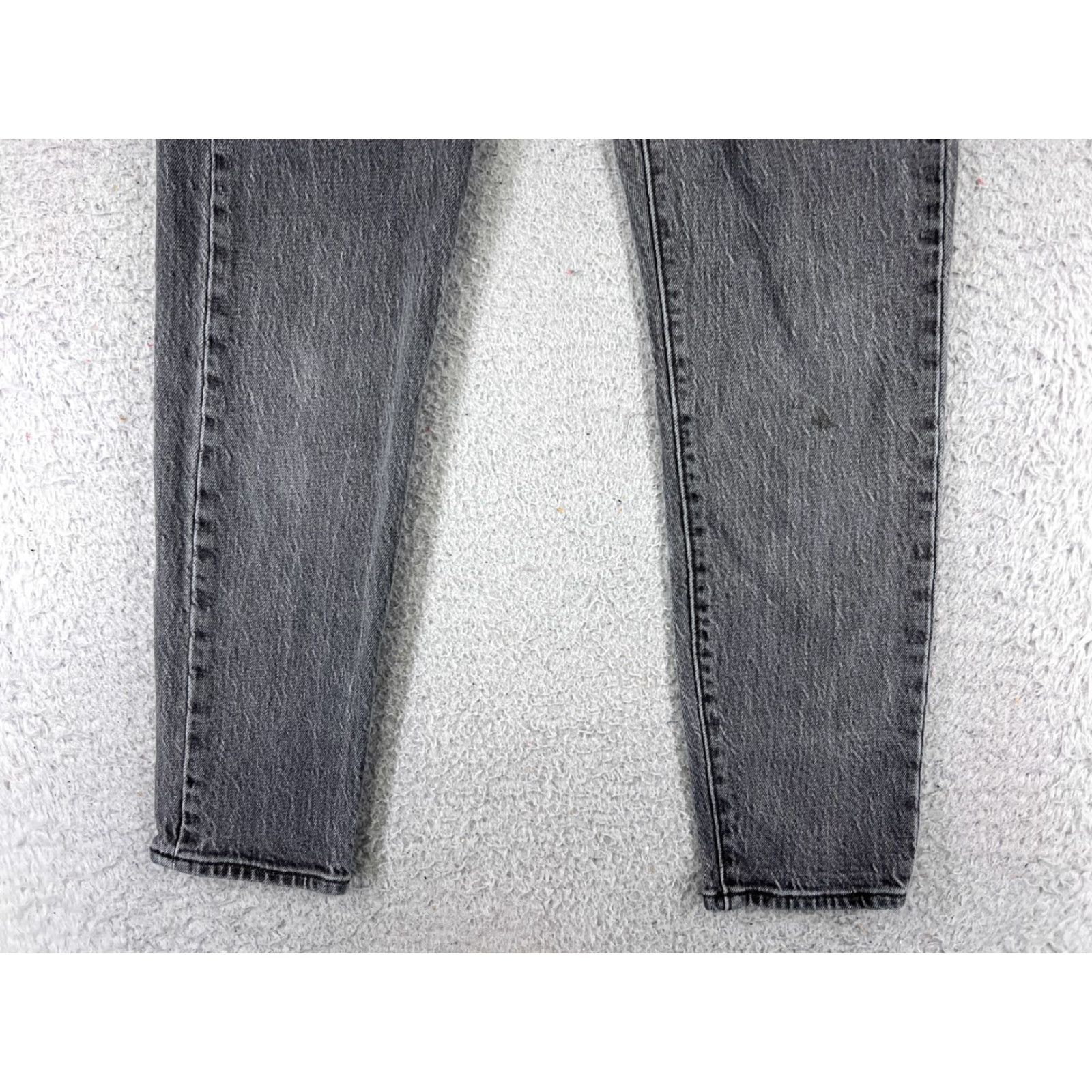 Levi's Levis Premium Womens Jeans 24 Black Denim Wedgie Button Fly 23x26 Size 42" / US 20 - 2 Thumbnail