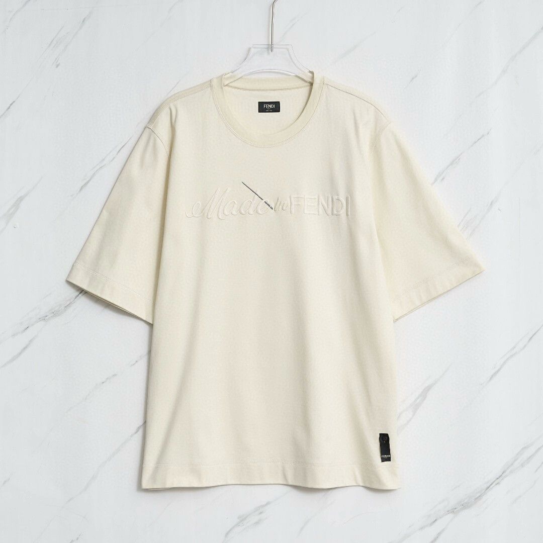 Fendi Fendi Men's Letter Embroidery T-Shirt Size US M / EU 48-50 / 2 - 1 Thumbnail
