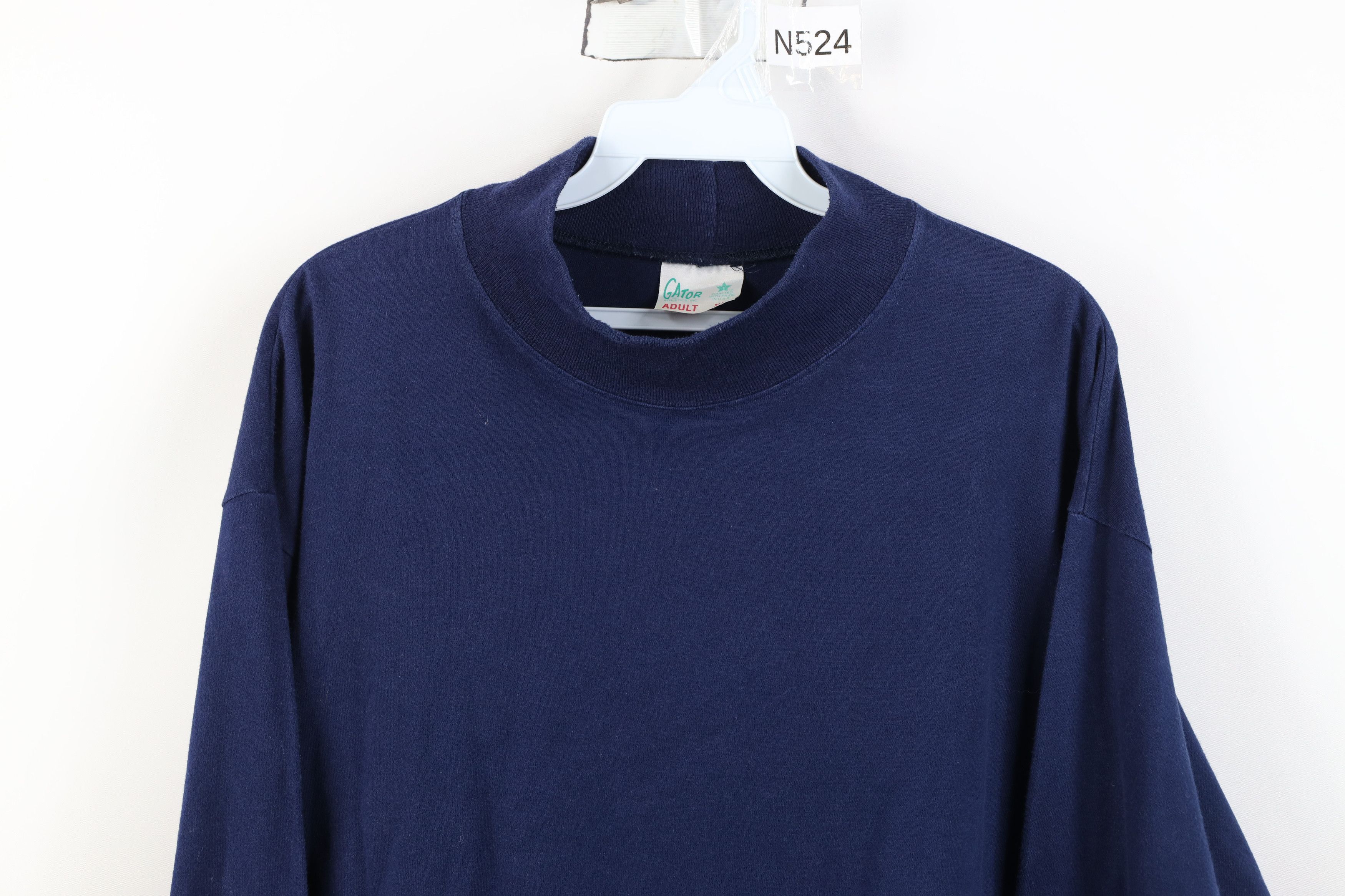 Vintage Vintage 90s Streetwear Mock Neck Long Sleeve T-Shirt USA Size US XL / EU 56 / 4 - 2 Thumbnail