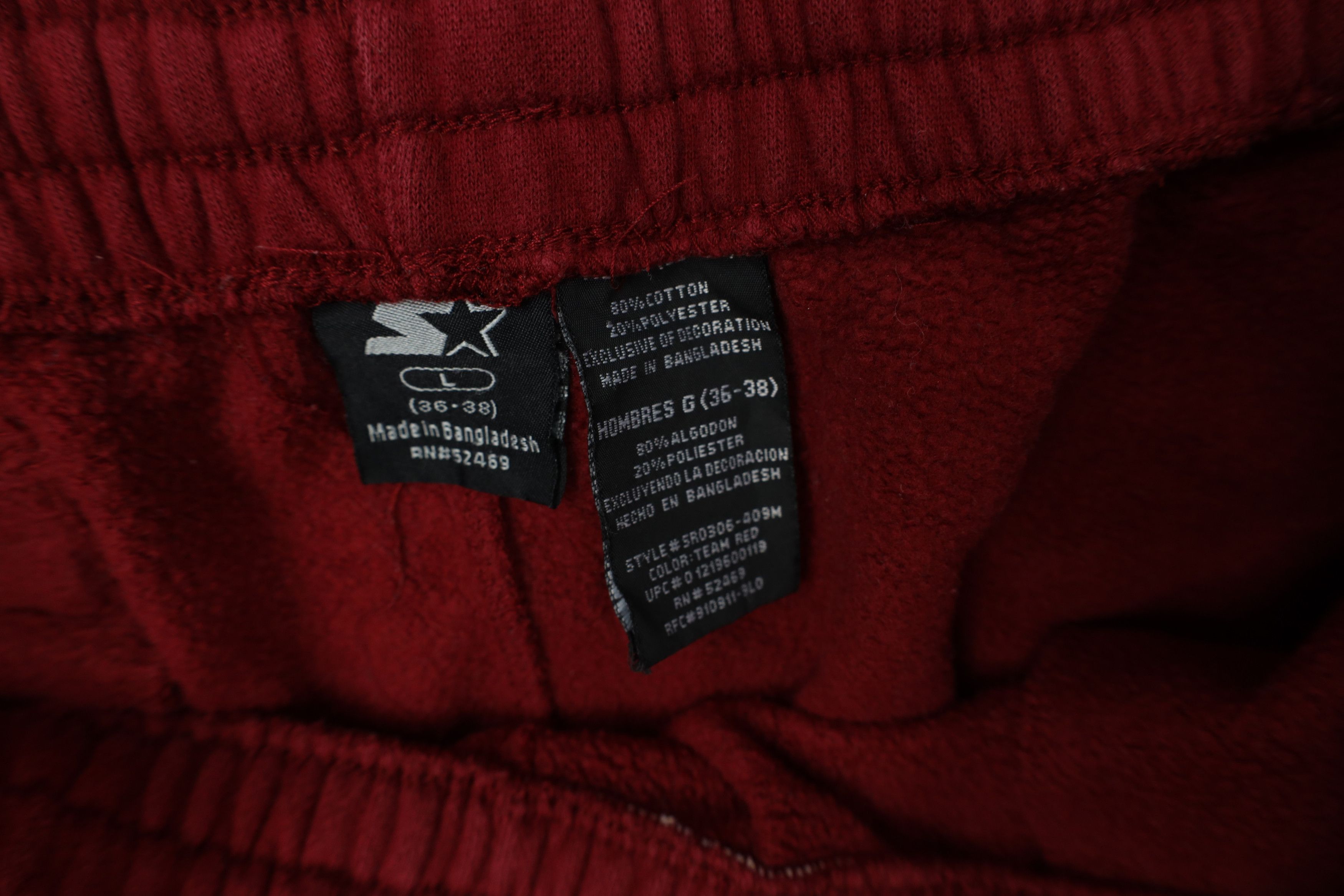 Starter Vintage 90s Y2K Starter Heavyweight Wide Leg Sweatpants Red Size US 36 / EU 52 - 9 Thumbnail