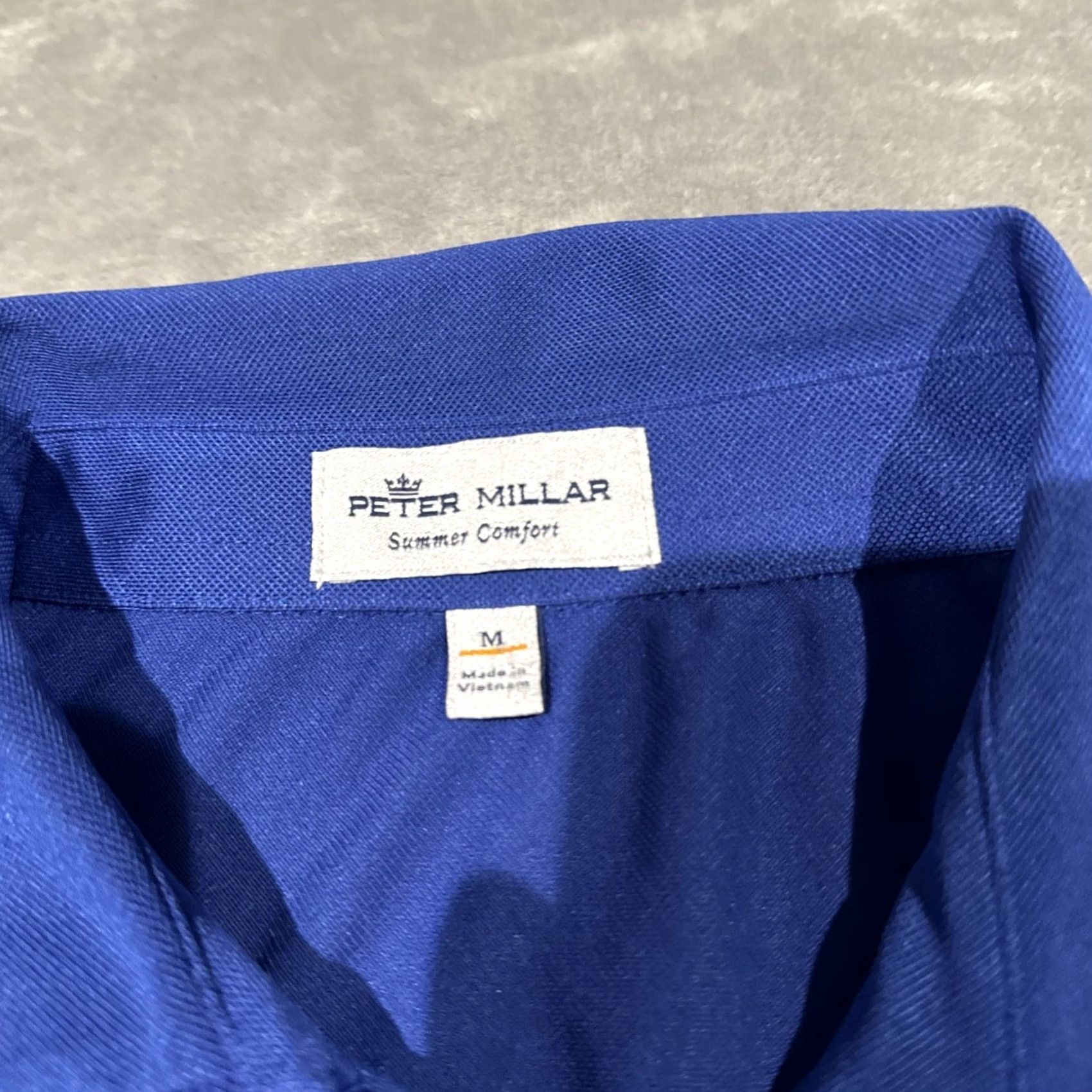 Peter Millar Peter Millar Polo Shirt Short Sleeve striped Summer Comfort Barstool Golf Medium Blue Lightweight Moisture Wicking Regular Men's Polo Size US M / EU 48-50 / 2 - 3 Thumbnail