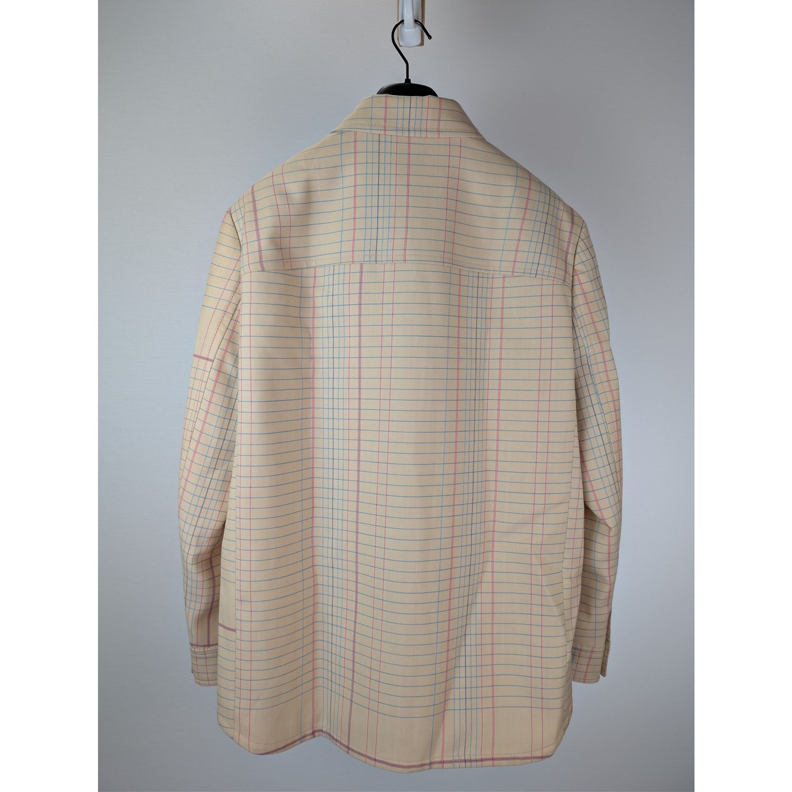 Bottega Veneta o1rshd1 Notebook Wool Twill Jacket in Beige / Pink / Blue 52 Size US L / EU 52-54 / 3 - 11 Thumbnail