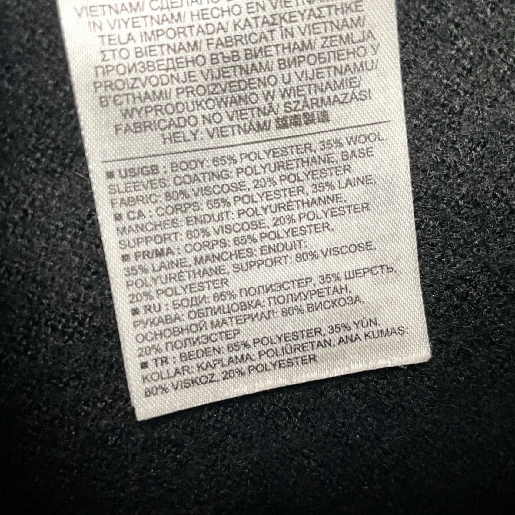 Banana Republic Banana Republic Womens Black Biker Jacket Faux Leather Wool Blend Zip Coat 0 Size XS / US 0-2 / IT 36-38 - 5 Thumbnail