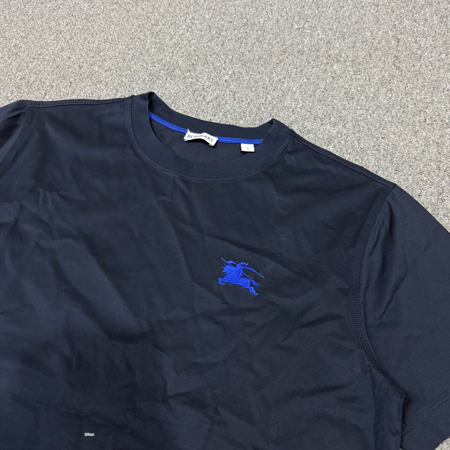 Burberry Burberry Navy Chest Logo Short-Sleeve Size US L / EU 52-54 / 3 - 3 Thumbnail