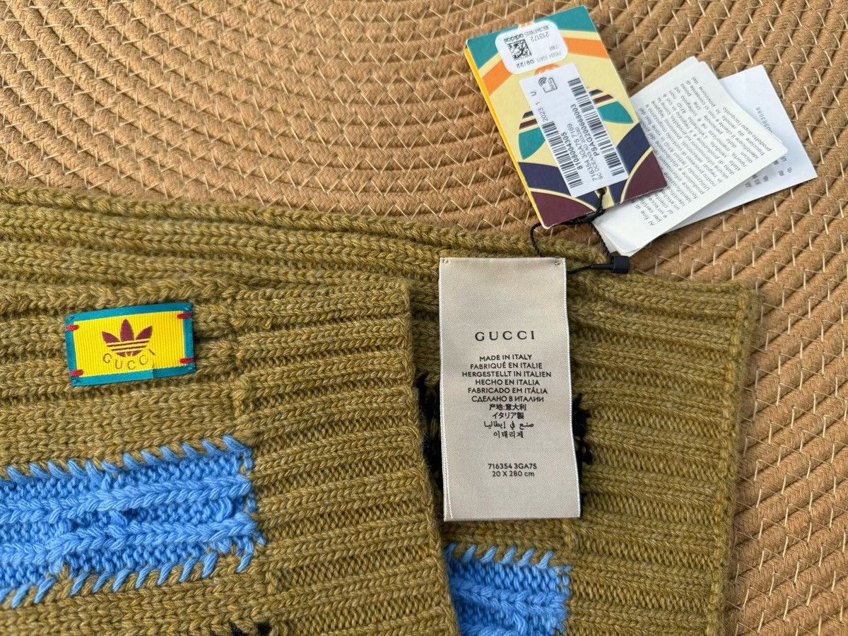 Adidas × Gucci Gucci x Adidas Wool Striped Scarf Size ONE SIZE - 5 Thumbnail