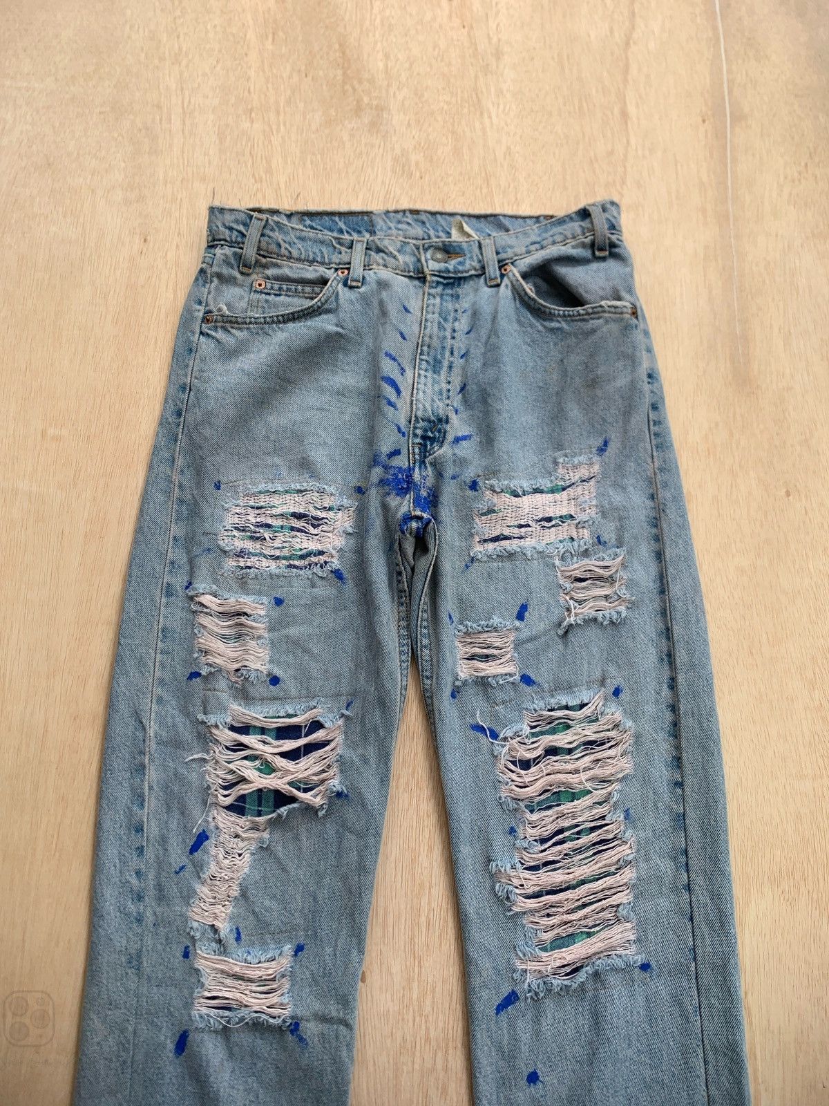 Japanese Brand × Levi's Vintage Clothing × Vintage Vintage Levis Orange Tab Distressed Denim Jeans Size US 34 / EU 50 - 4 Thumbnail