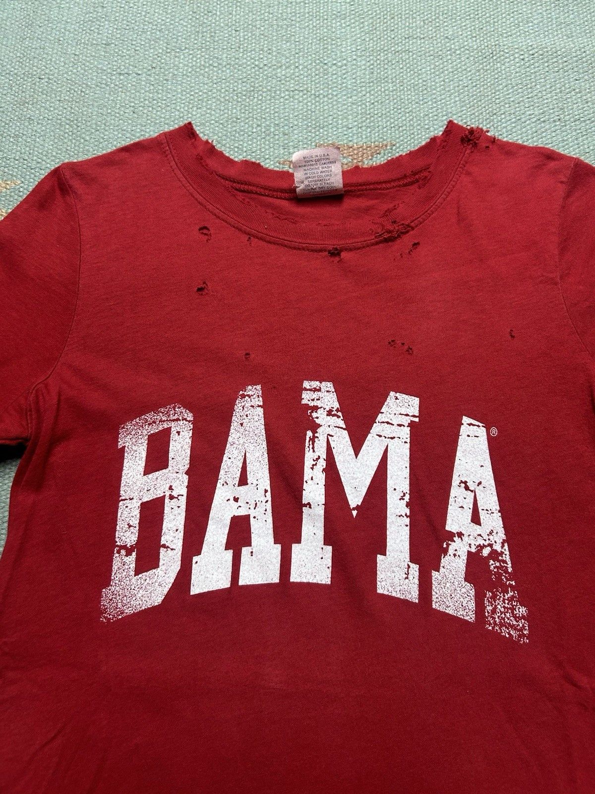 Vintage Vtg 90s t shirt BAMA Alabama distressed women’s baby tee XS Size XS / US 0-2 / IT 36-38 - 4 Thumbnail
