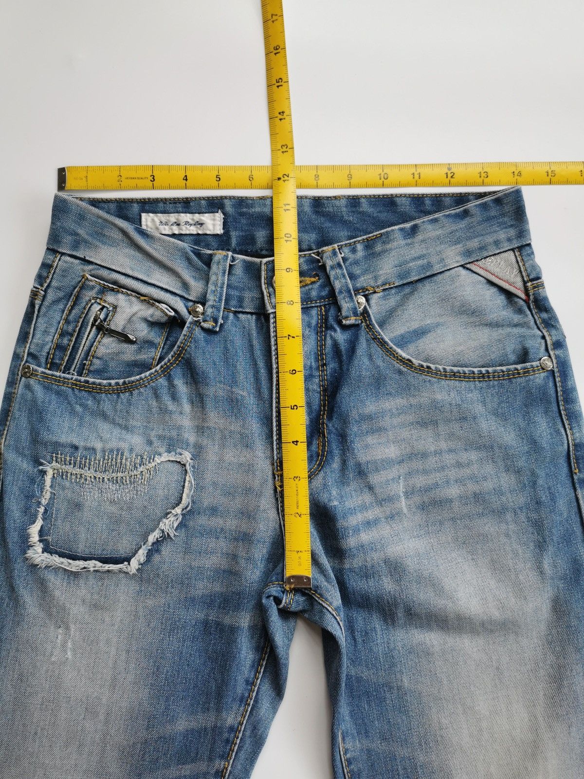 Replay We Are Replay Stud Distressed Patchwork Jeans Size US 28 / EU 44 - 12 Thumbnail