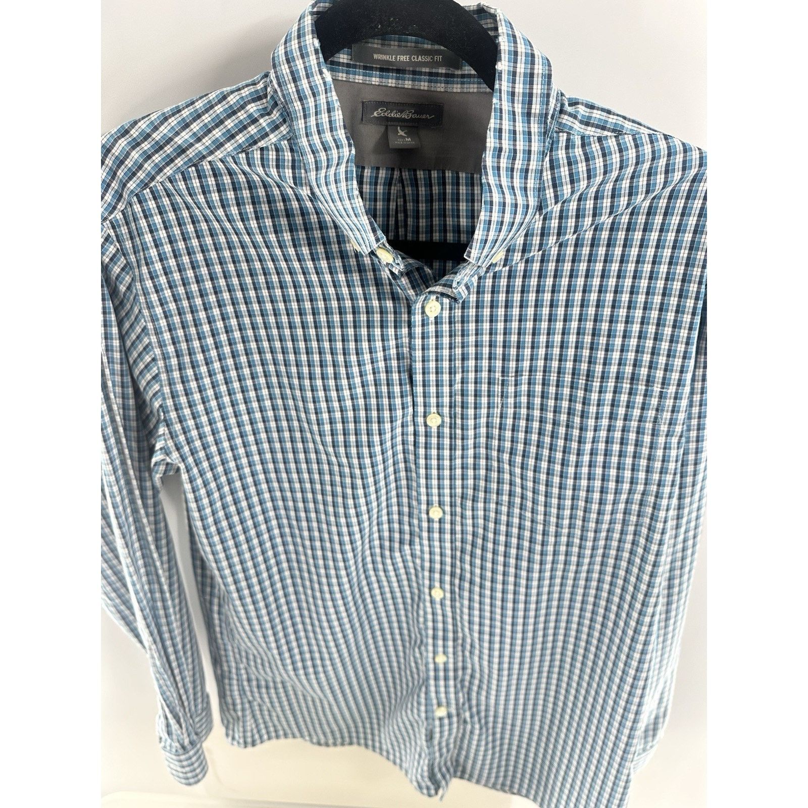 Eddie Bauer Eddie Bauer Sz M Wrinkle Free Classic Fit Long Sleeve Shirt Size US M / EU 48-50 / 2 - 3 Thumbnail