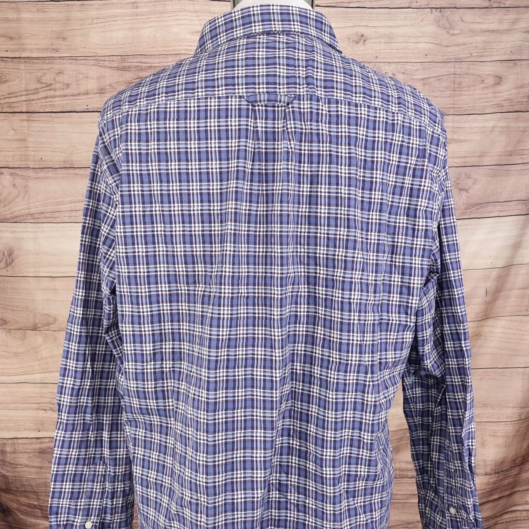 Jos. A. Bank JOS. A. BANK Slim Fit Blue Plaid Button-Up Shirt Adult XL Size US XL / EU 56 / 4 - 4 Thumbnail