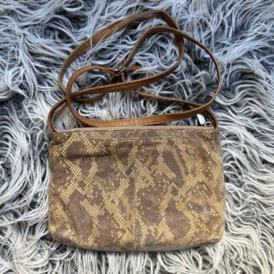 Hobo Hobo Mara Autumn Python Brown Snakeskin Leather Purse Should Size ONE SIZE - 5 Thumbnail