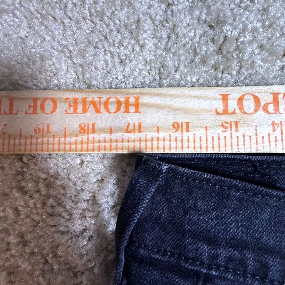 Levi's Levi's 505 Straight Jeans Womens 12 Black Dark Wash Stretch Denim Pants Size 34" / US 12 / IT 48 - 5 Thumbnail