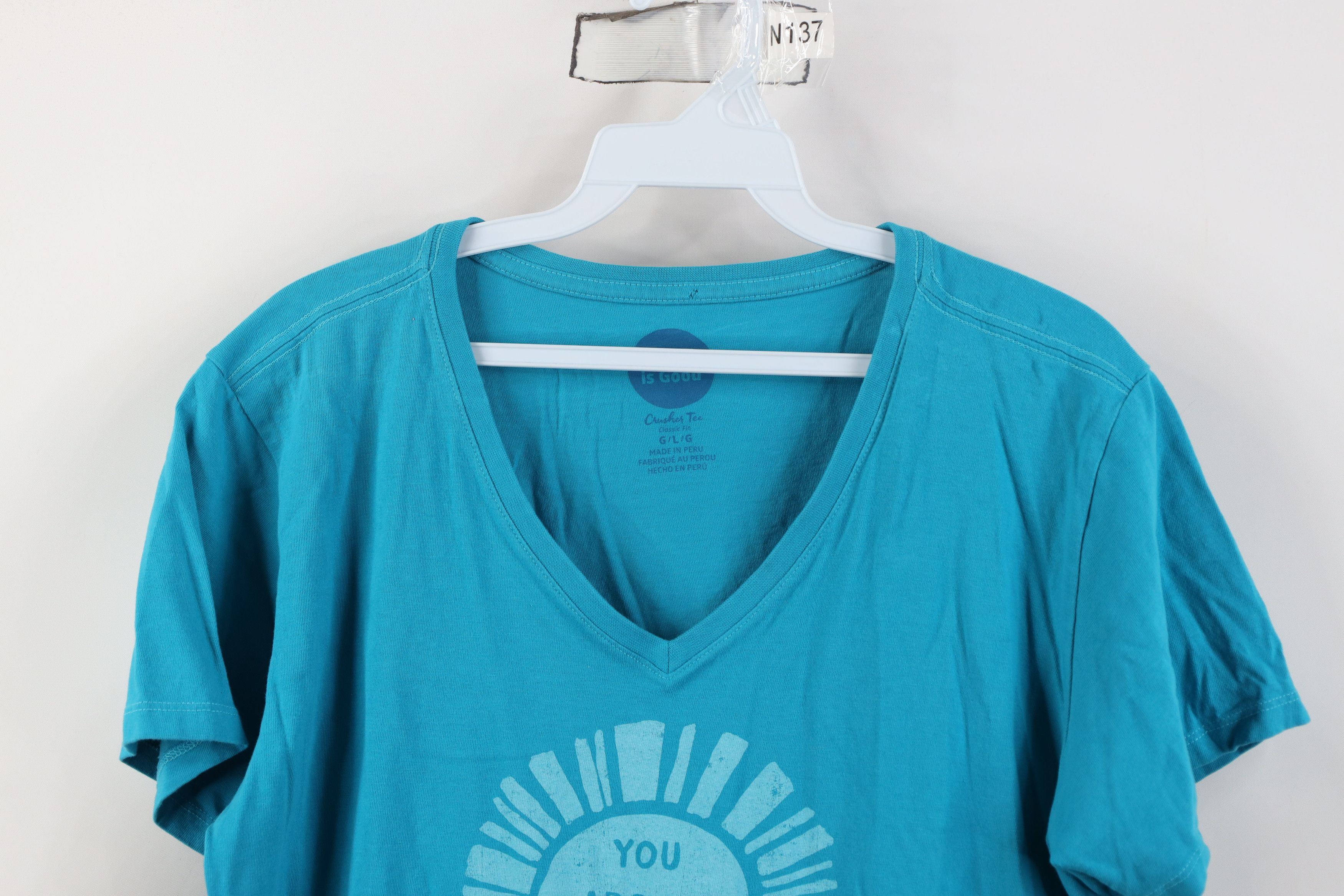 Life is Good Life Is Good Crusher You Are My Sunshine V-Neck T-Shirt Blue Size L / US 10 / IT 46 - 2 Thumbnail
