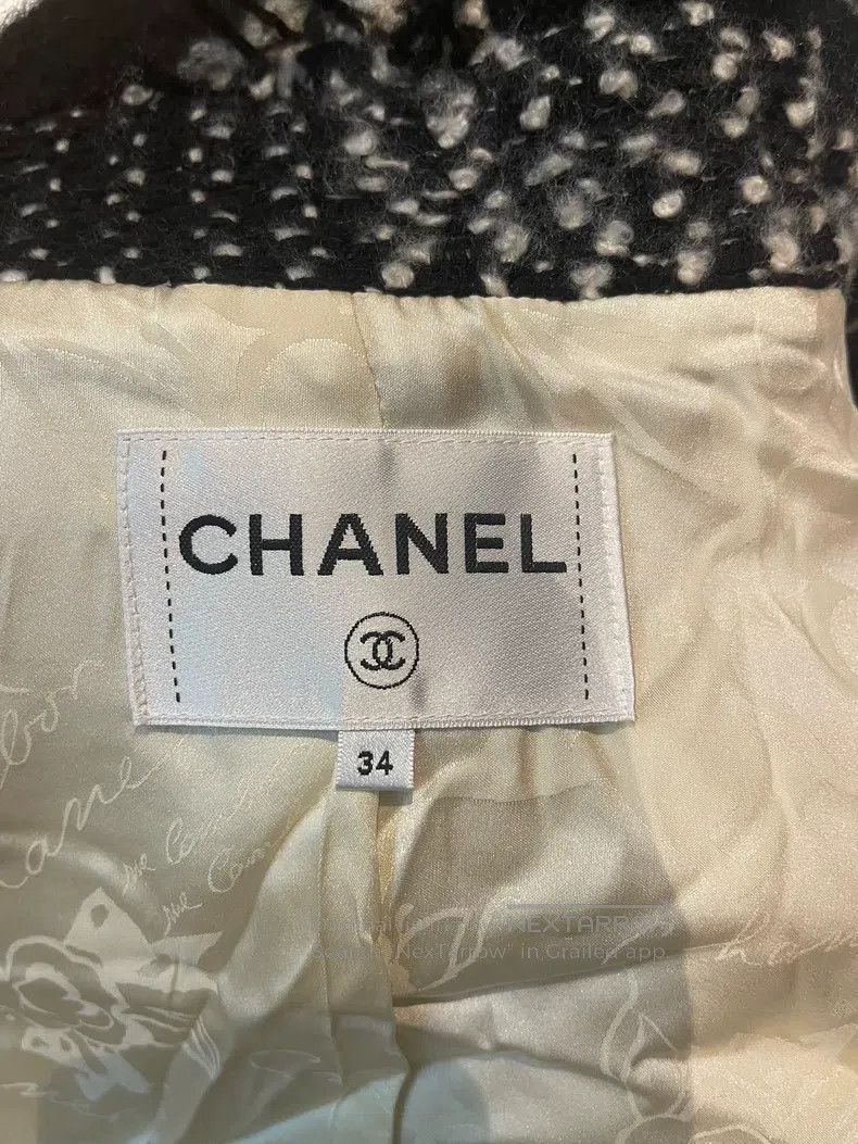 Chanel Chanel Black checkered colour long coat Size XXS / US 00 / IT 34 - 3 Thumbnail