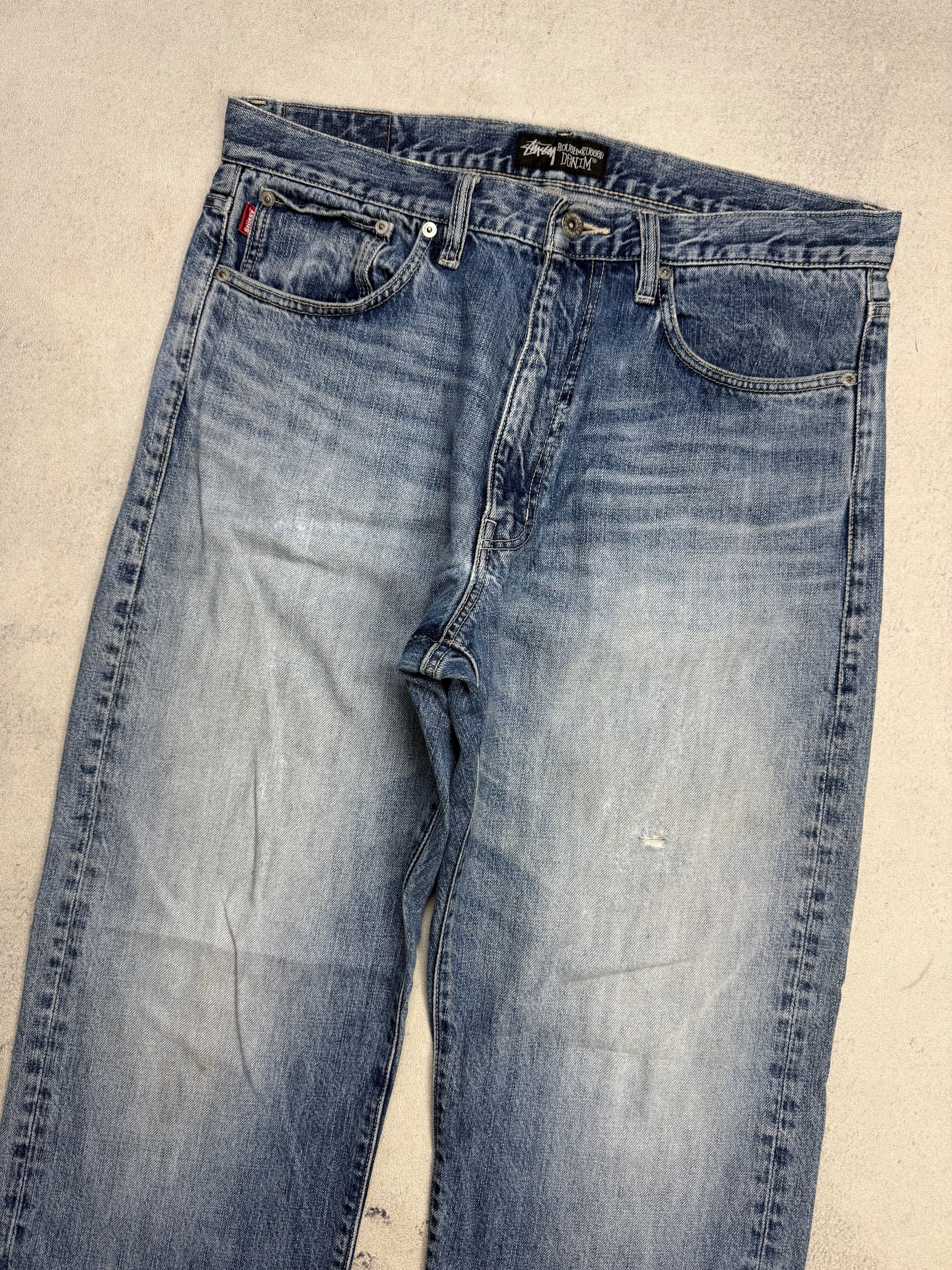Stussy Vintage Stussy Distressed Denim Jeans Spell Out Size US 34 / EU 50 - 6 Thumbnail