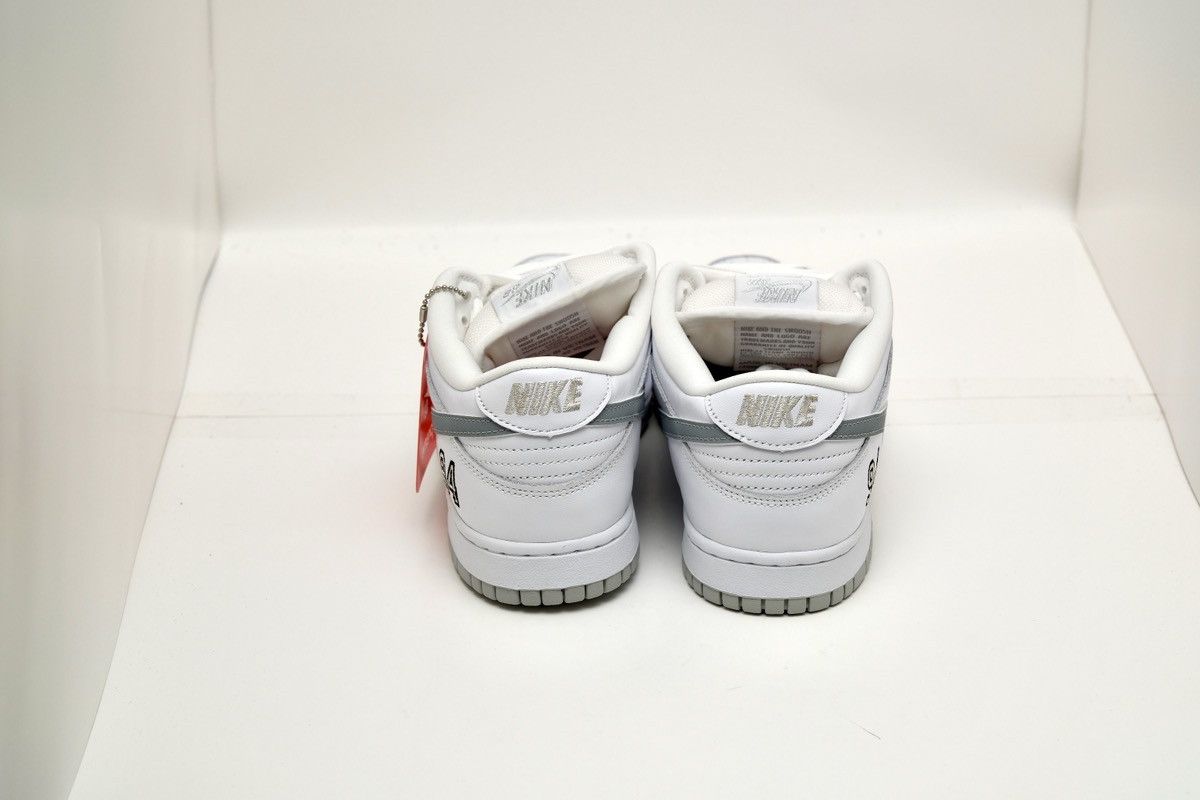 Nike × Supreme SUPREME 94 Nike SB Dunk Low OG QS FW25 White Silver Size US 9 / EU 42 - 4 Thumbnail