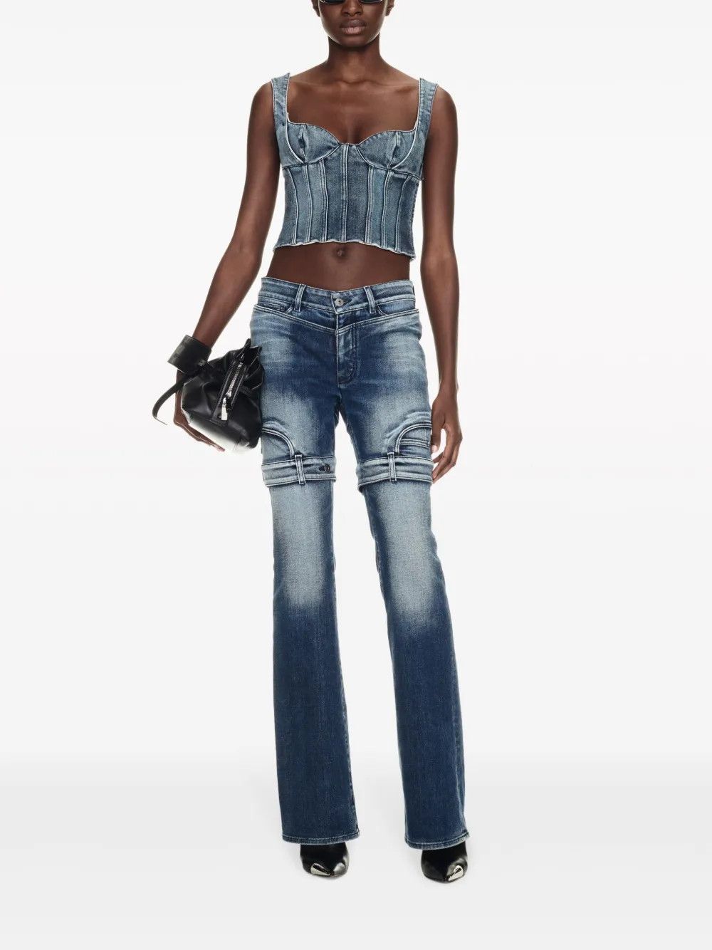 Off-White o1y1225 Denim Bustier in Blue Size XS / US 0-2 / IT 36-38 - 5 Thumbnail