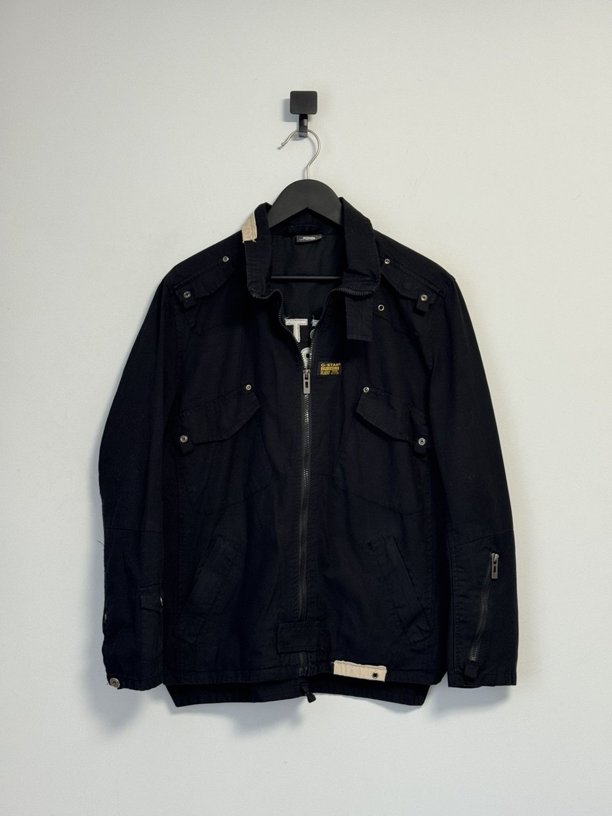 G-Star G-Star Raw Mens Multi Pocket Military Jacket Black Canvas Size US M / EU 48-50 / 2 - 1 Thumbnail