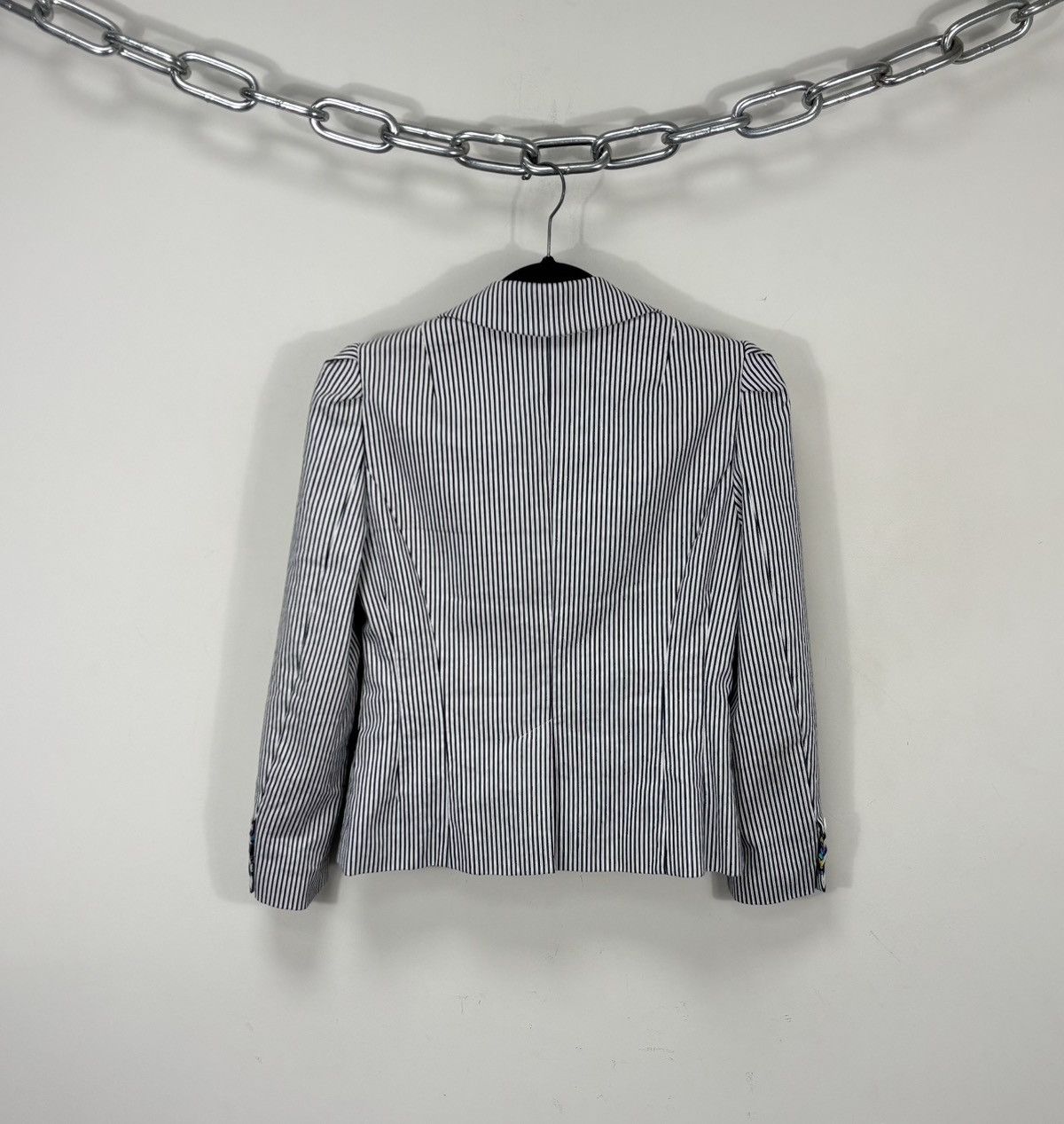 Nanette Lepore Nanette Lepore Women’s Striped 3-Buttons Blazer Jacket Size S / US 4 / IT 40 - 2 Thumbnail