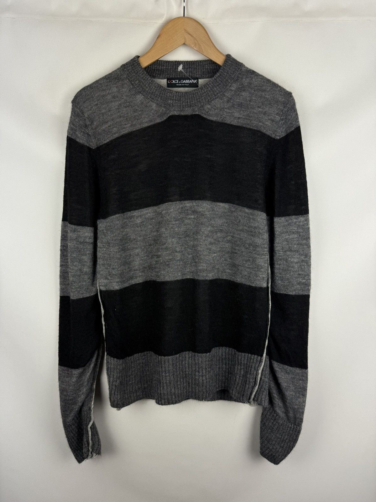 Dolce & Gabbana Dolce & Gabbana Avant-garde Striped Wool Sweater Pullover Size US M / EU 48-50 / 2 - 1 Thumbnail