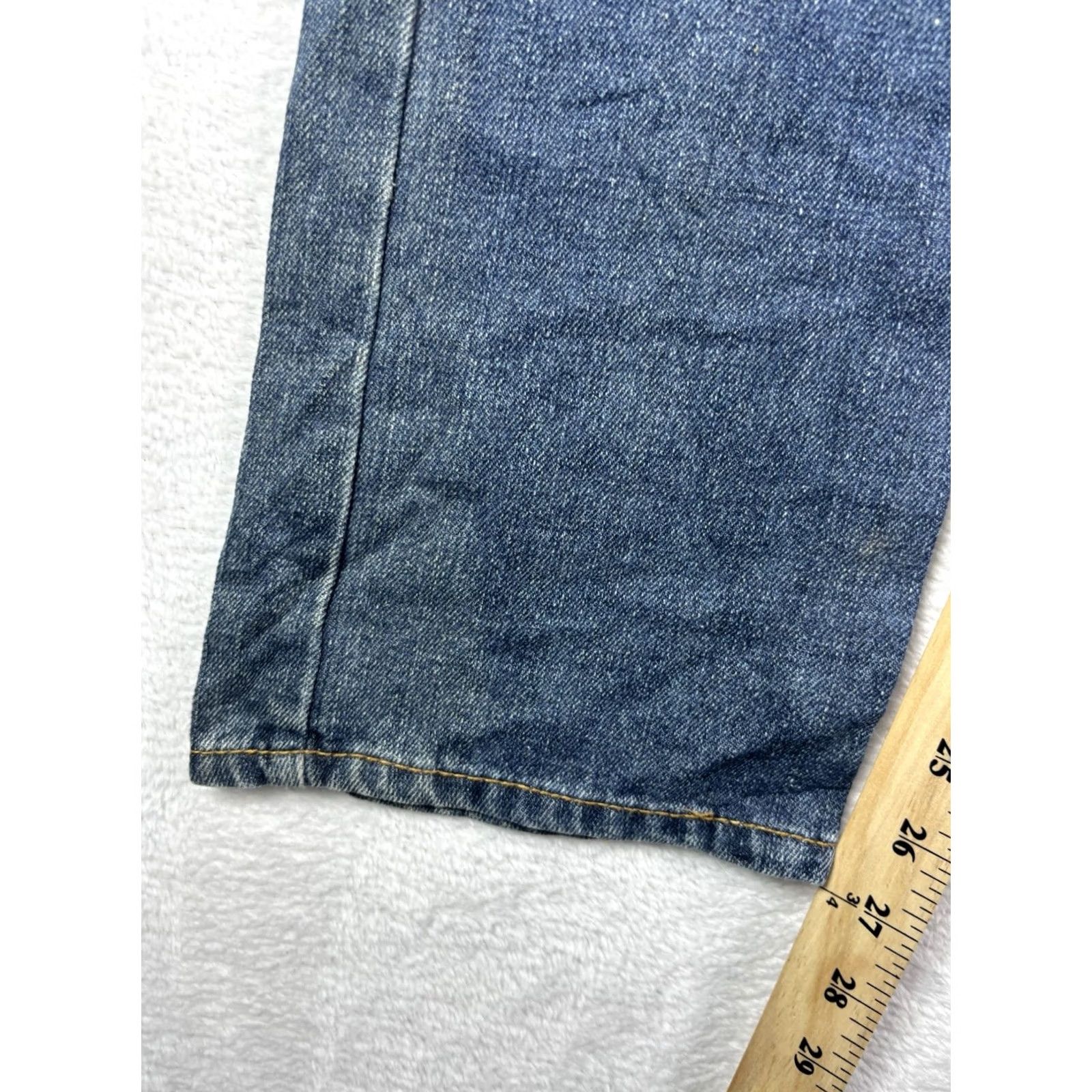 Levi's Levi's 514 Womens Slim Straight Jeans Cotton Denim Blue 14 Reg Zipper Slimming Mens? Size 36" / US 14 / IT 50 - 4 Thumbnail