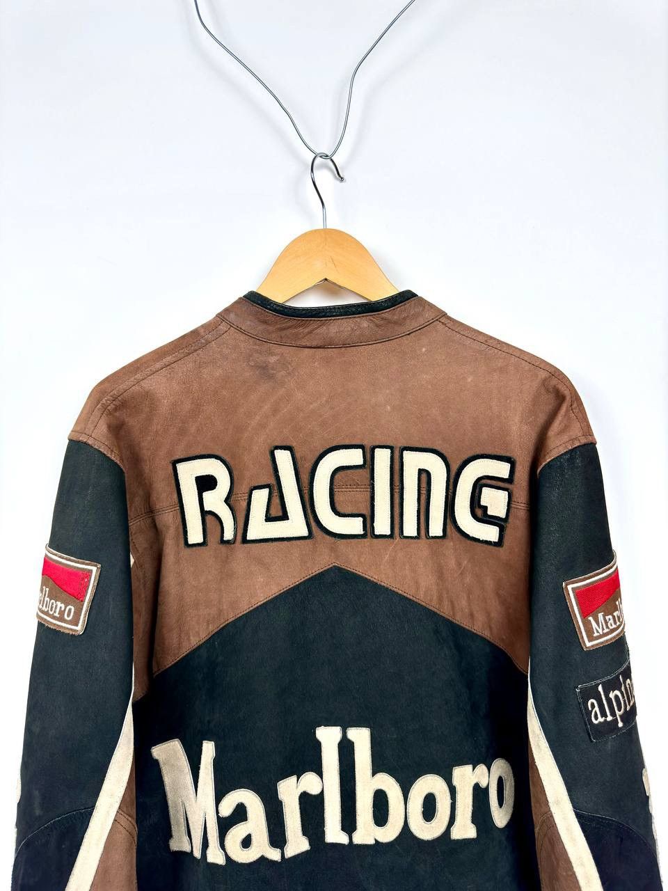 Marlboro × Vintage Vintage Marlboro Racing Leather Jacket Size US XL / EU 56 / 4 - 7 Thumbnail