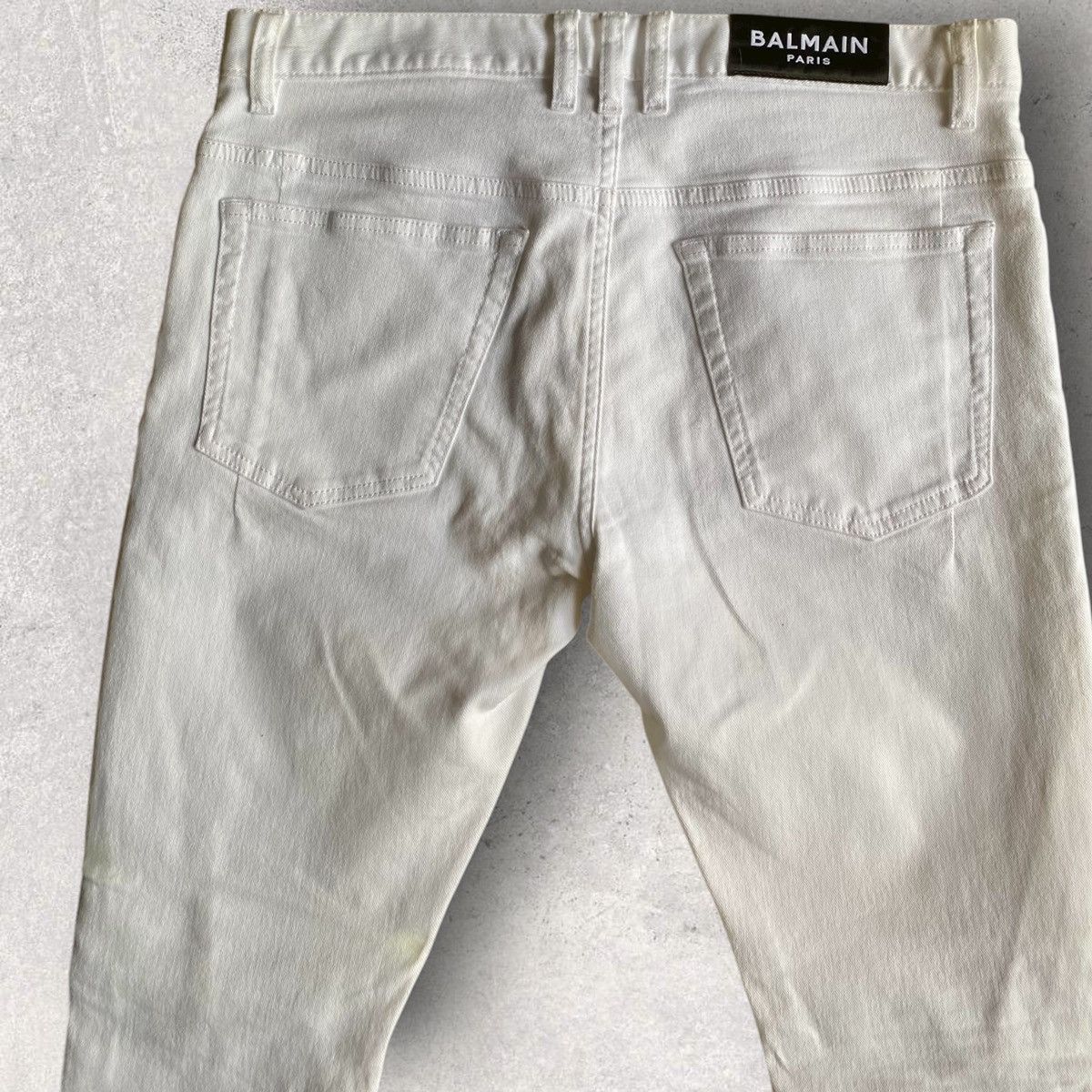 Balmain Balmain Knee Slit Slim Fit Jeans Size US 33 - 4 Thumbnail
