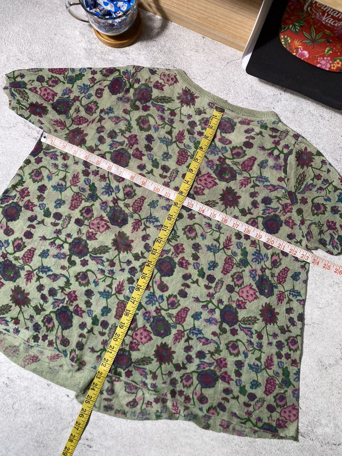 Japanese Brand Vtg Knit Japanese Brand Full Flowers Size ONE SIZE - 12 Thumbnail
