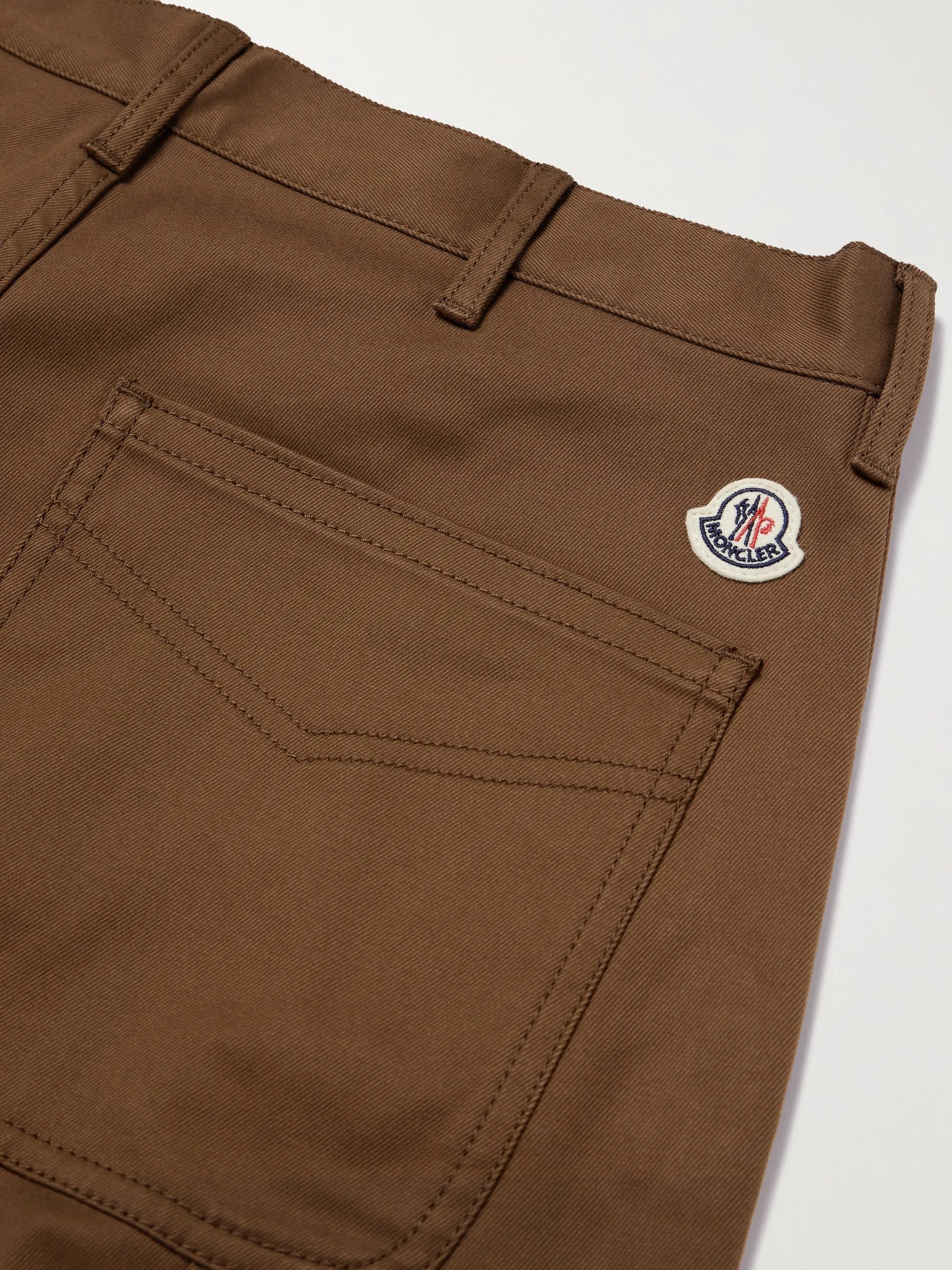 Moncler 48 M Moncler Straight Cotton Gabardine Trousers Brown Size US 32 / EU 48 - 5 Thumbnail