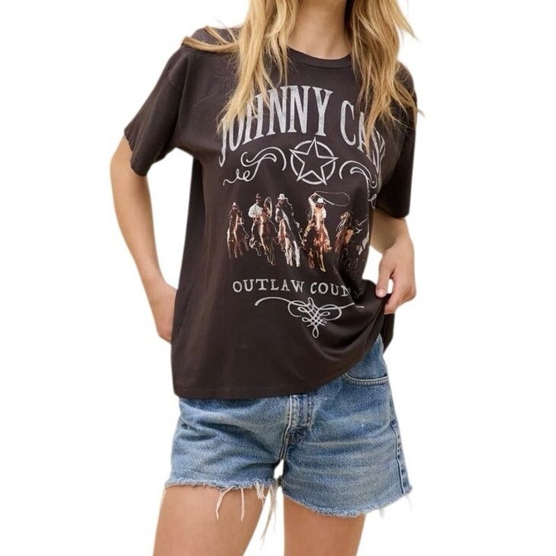 Daydreamer DAYDREAMER Johnny Cash Outlaw Country Merch Tee Size Medium Size M / US 6-8 / IT 42-44 - 3 Thumbnail