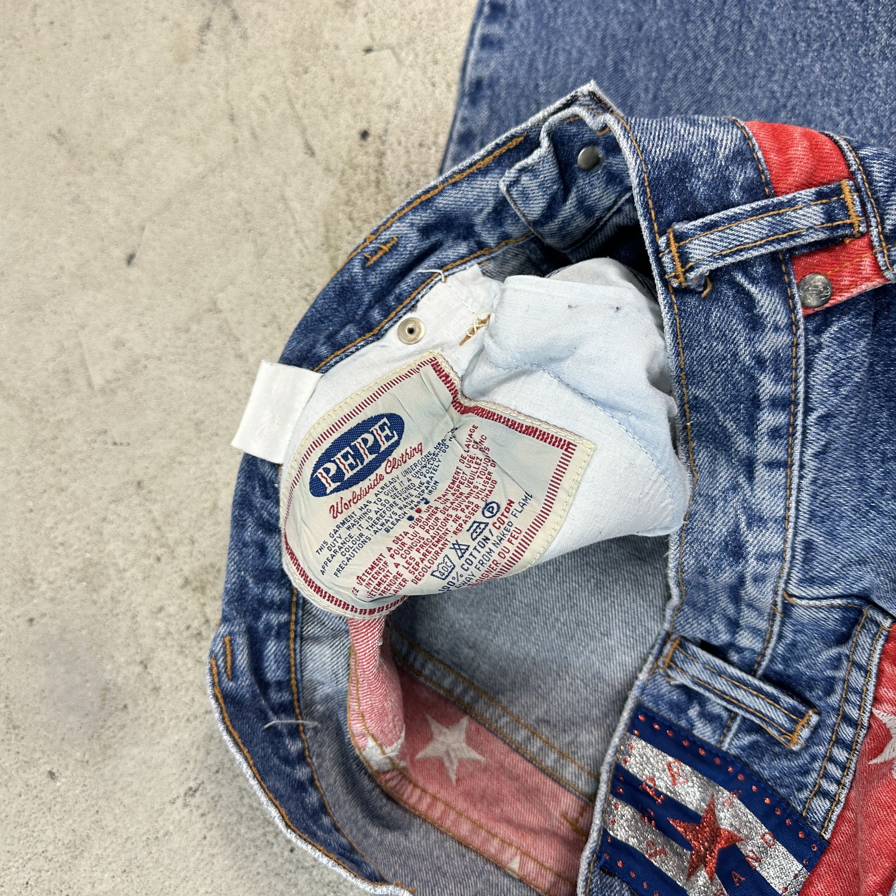 Vintage Vintage Denim Y2K Streetwear Flag Mom Jeans Size 30" / US 8 / IT 44 - 5 Thumbnail