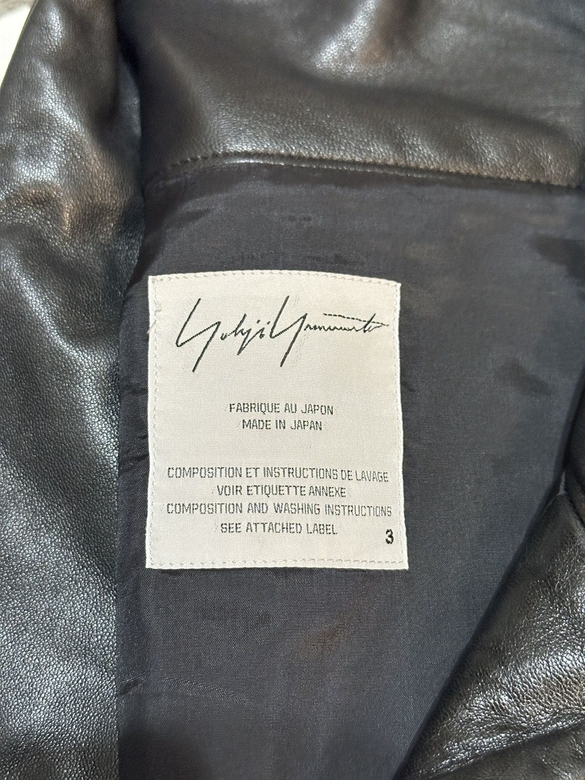 Yohji Yamamoto Yohji Yamamoto Black Leather Jacket Size US S / EU 44-46 / 1 - 7 Thumbnail