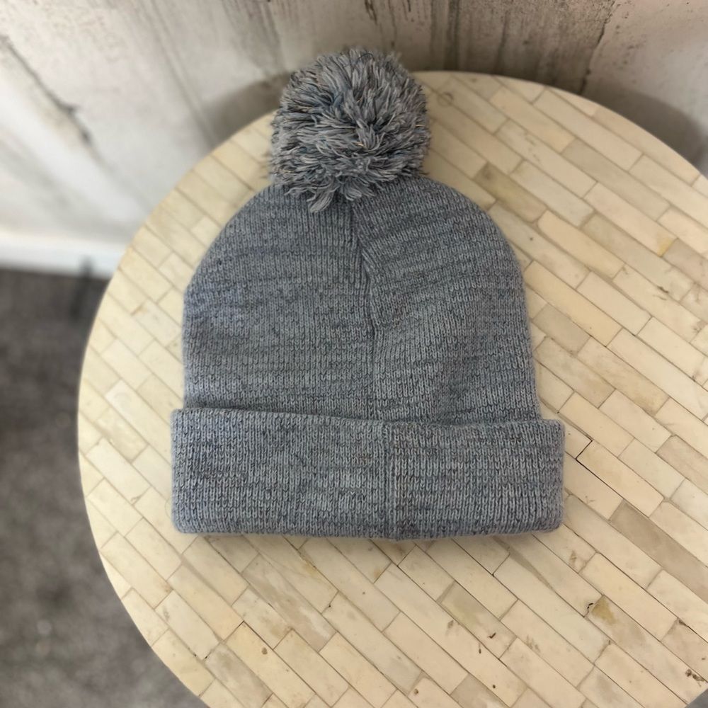 Other Unicorn Beanie Hat Womens One Size Grey Embroidered Cuff Pom Size ONE SIZE - 2 Thumbnail