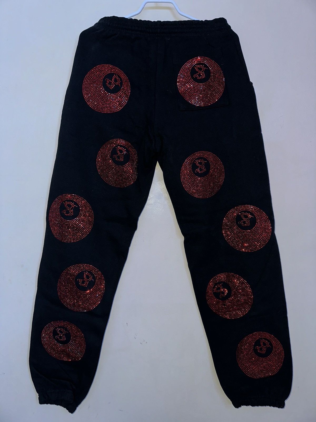 B.B. Simon Rhinestone All Over 8ball Sweatpants Size US 32 / EU 48 - 2 Thumbnail