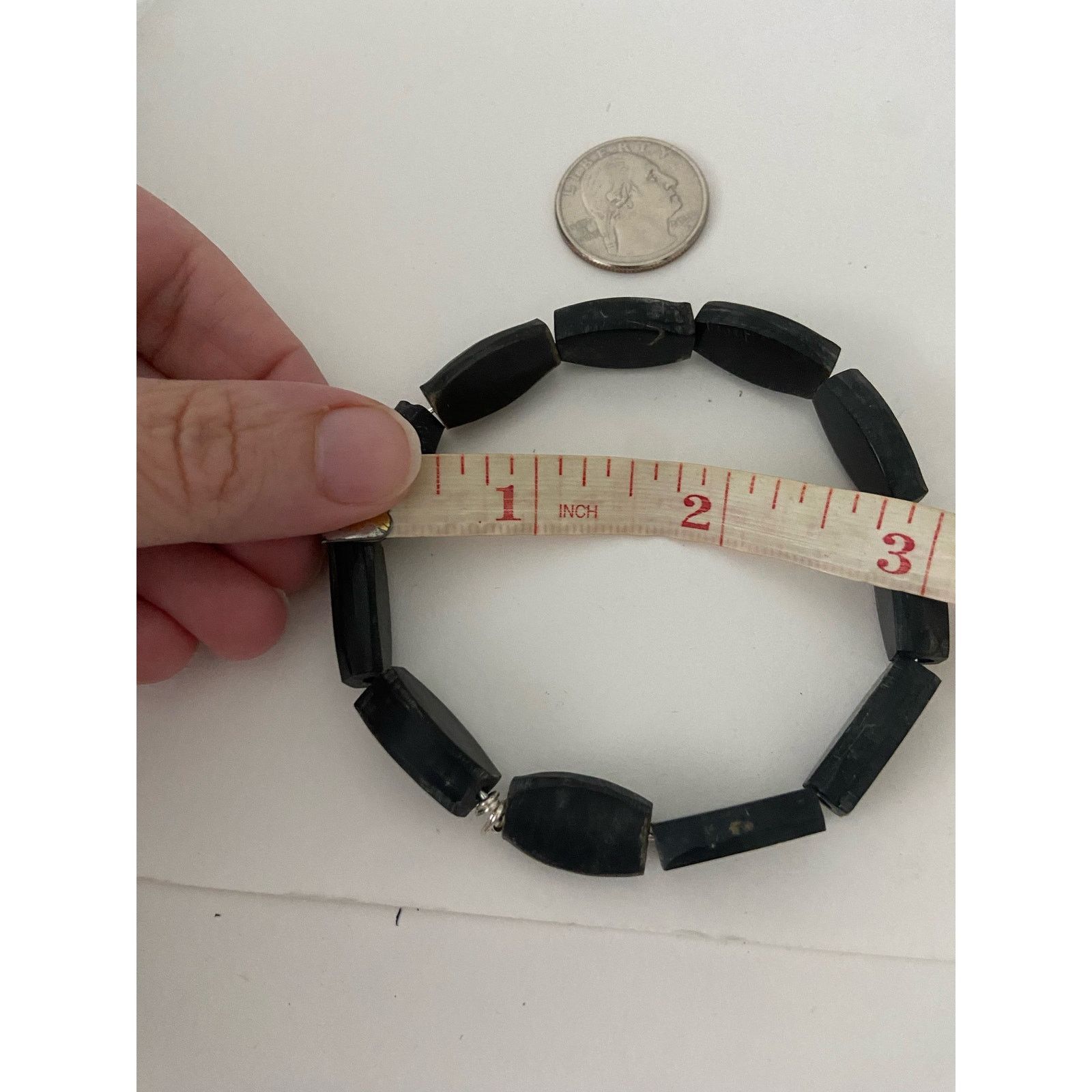 Handmade black bangle bracelet Size ONE SIZE - 2 Thumbnail