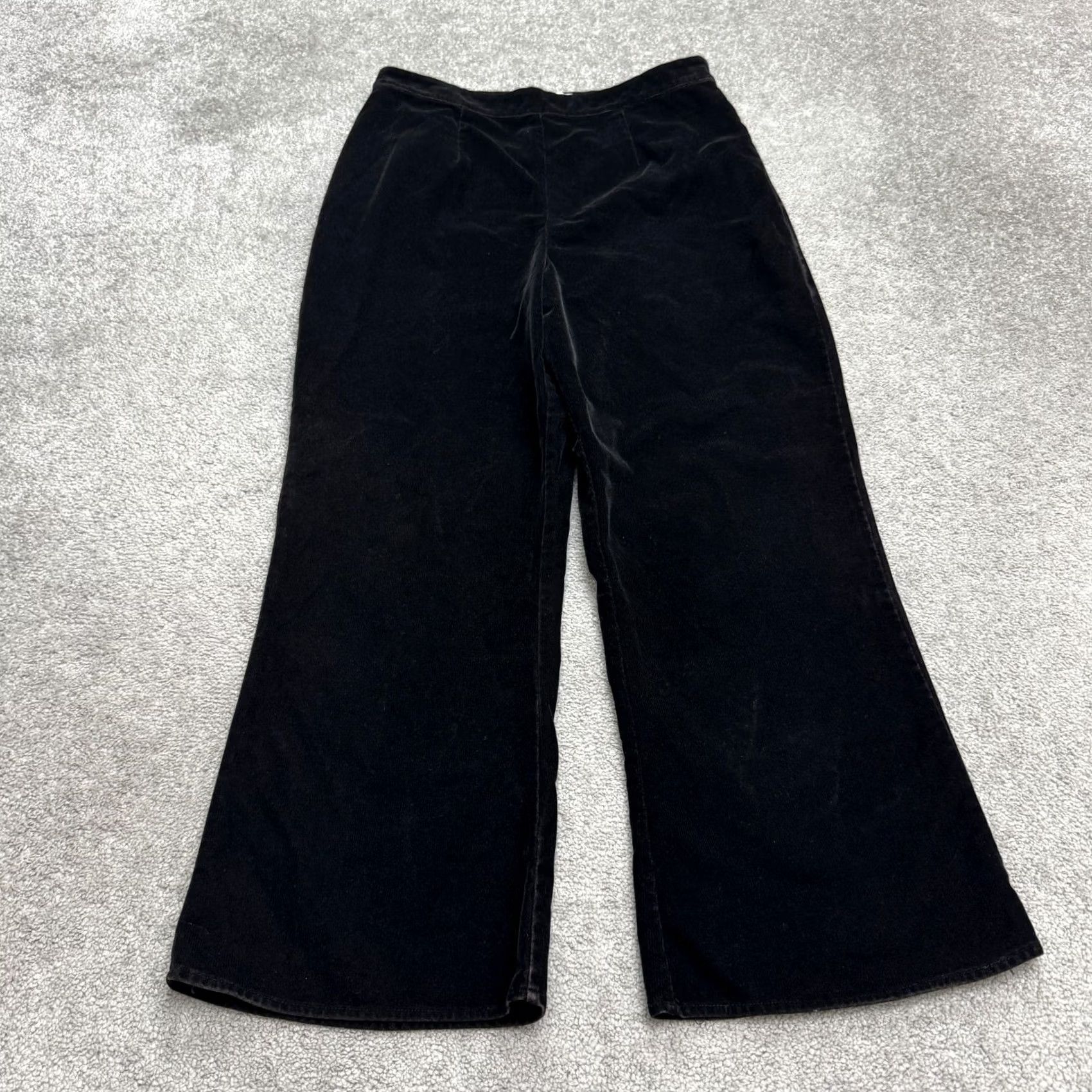 Urban Outfitters Urban Outfitters Corduroy Wide Leg Trouser Pants Womens Large Black High Rise Size 36" / US 14 / IT 50 - 2 Thumbnail