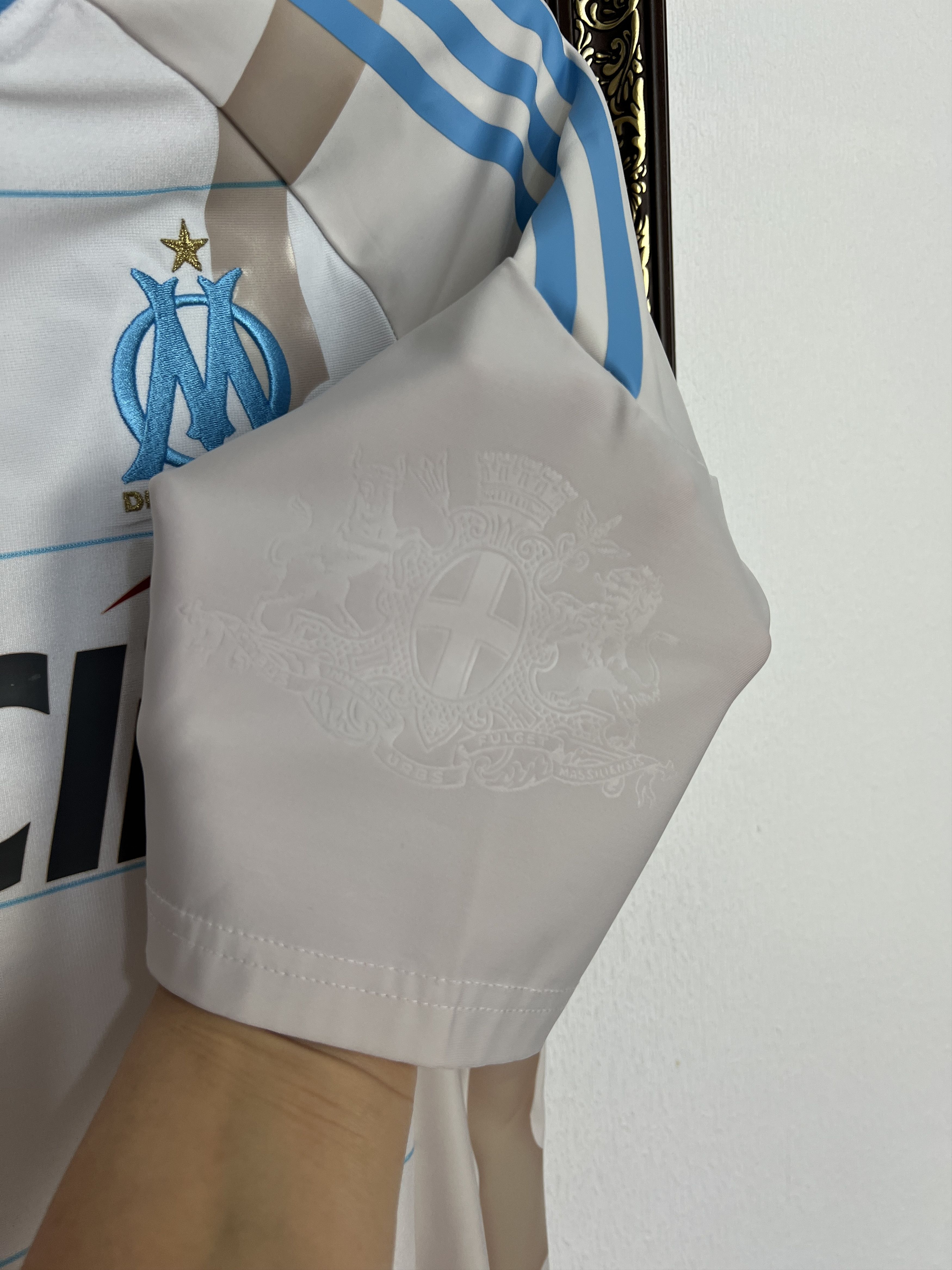 Adidas Marseille Player Issue TechFit Shirt Soccer Jersey Trikot Size US L / EU 52-54 / 3 - 4 Thumbnail